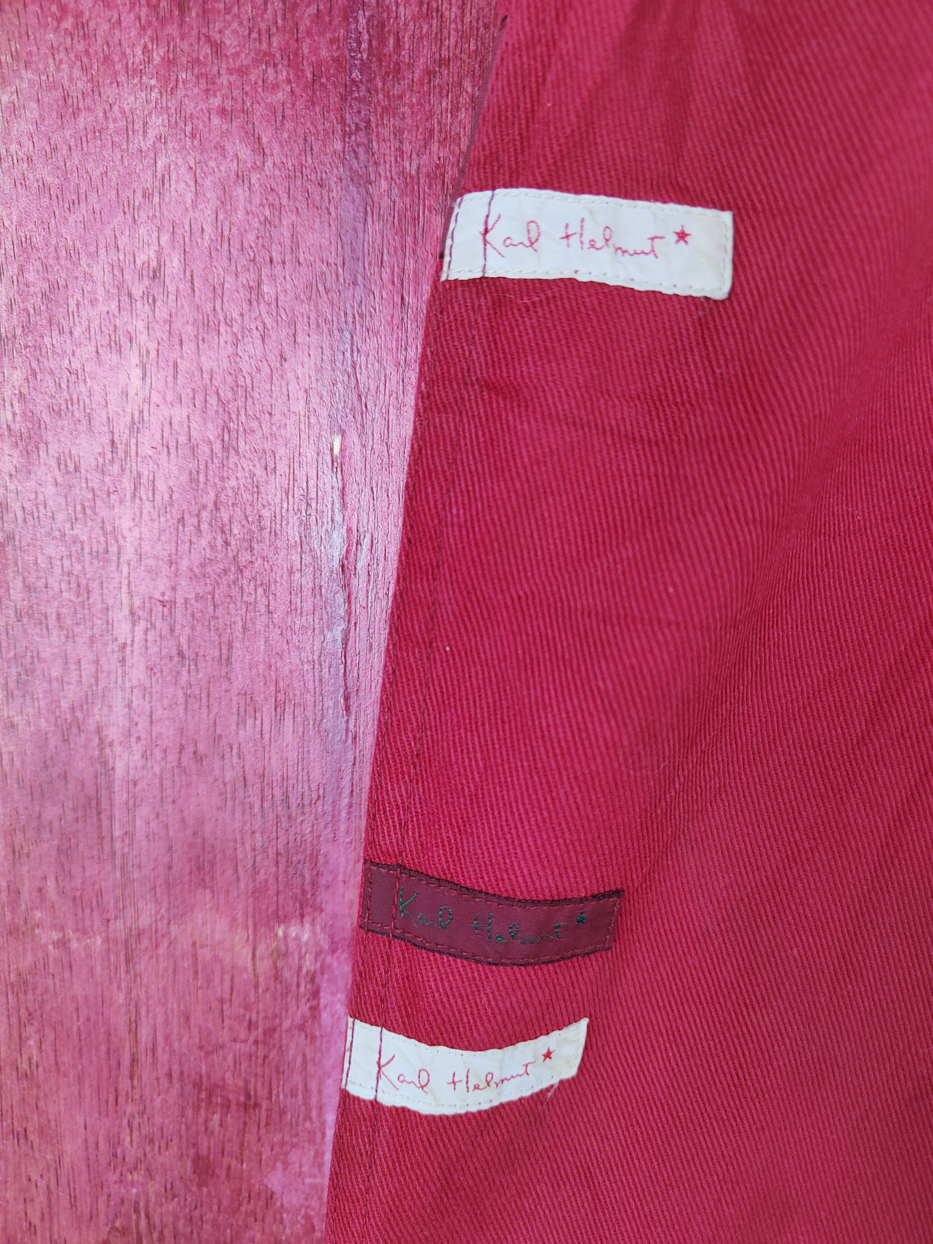Japanese Brand Karl Helmut Red Multipocket Soft Denim #S1323 Size US 34 / EU 50 - 4 Thumbnail