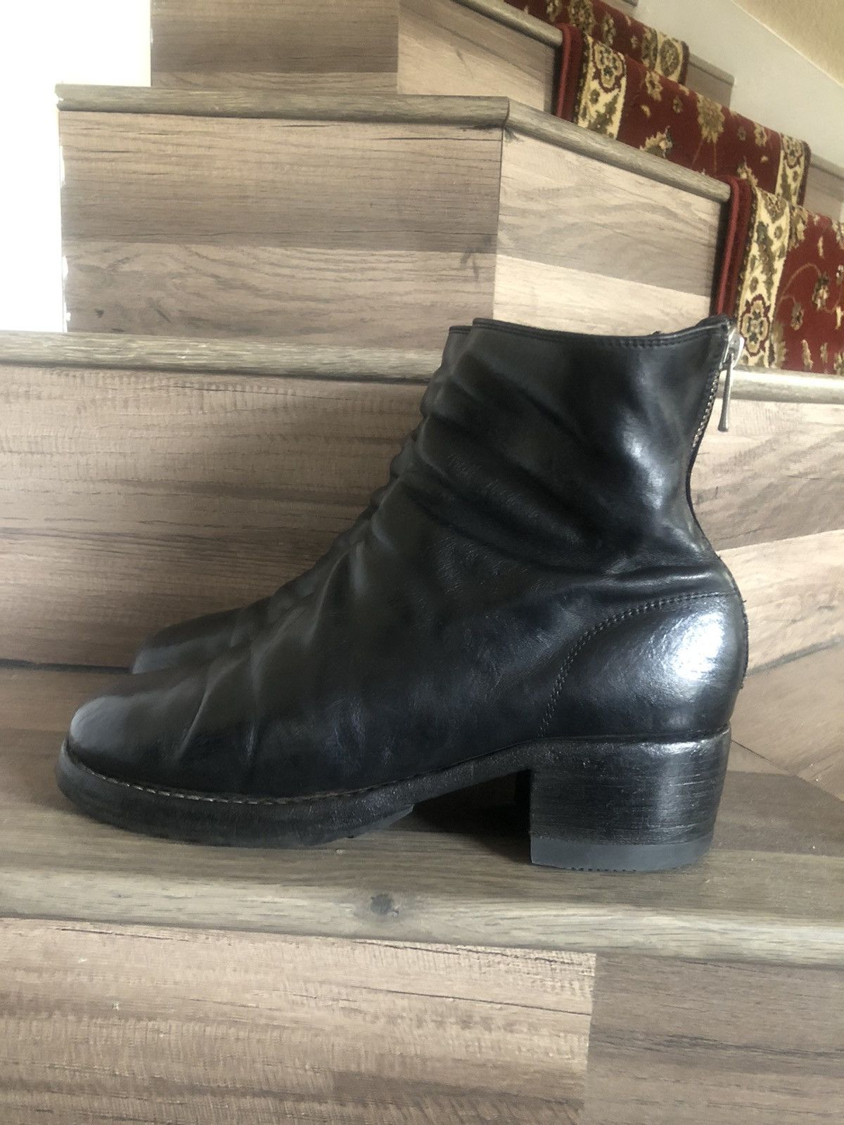 Black Back Zip Boots 796Z