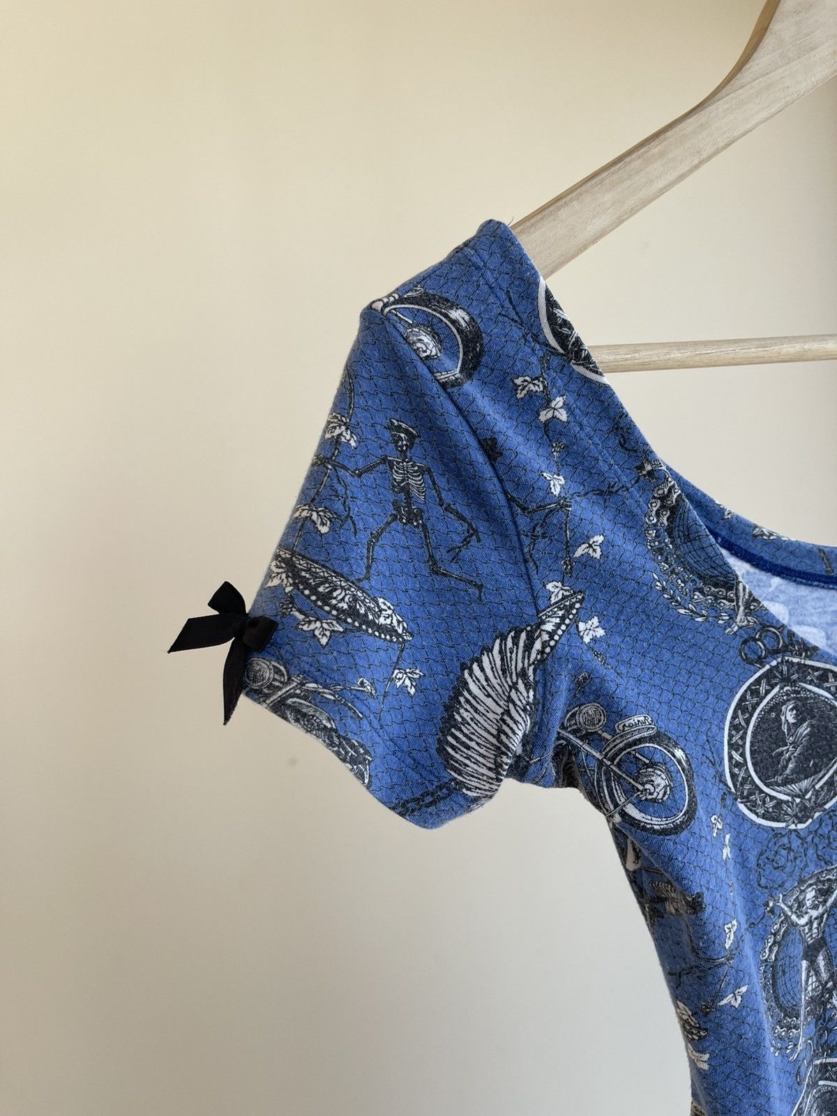 Jean Paul Gaultier JPG Junior Mister World Print Cotton Stretch Mini Dress 90s Size L / US 10 / IT 46 - 5 Thumbnail