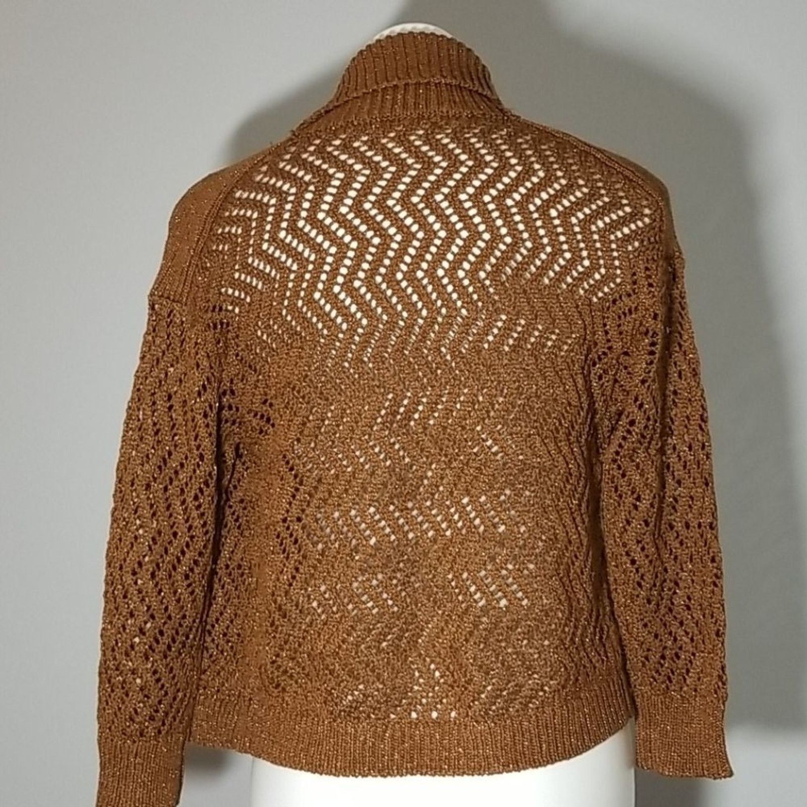 Other NWT Ellen Tracy Shaw Collar Crocheted Shrug Cardigan Size XS / US 0-2 / IT 36-38 - 6 Thumbnail