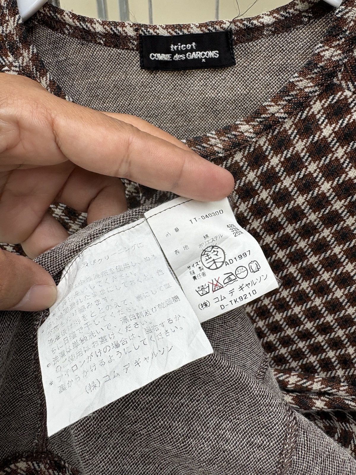Tricot Comme des Garcons Comme des Garcons plaid bottom up long sleeves tee Size M / US 6-8 / IT 42-44 - 12 Thumbnail
