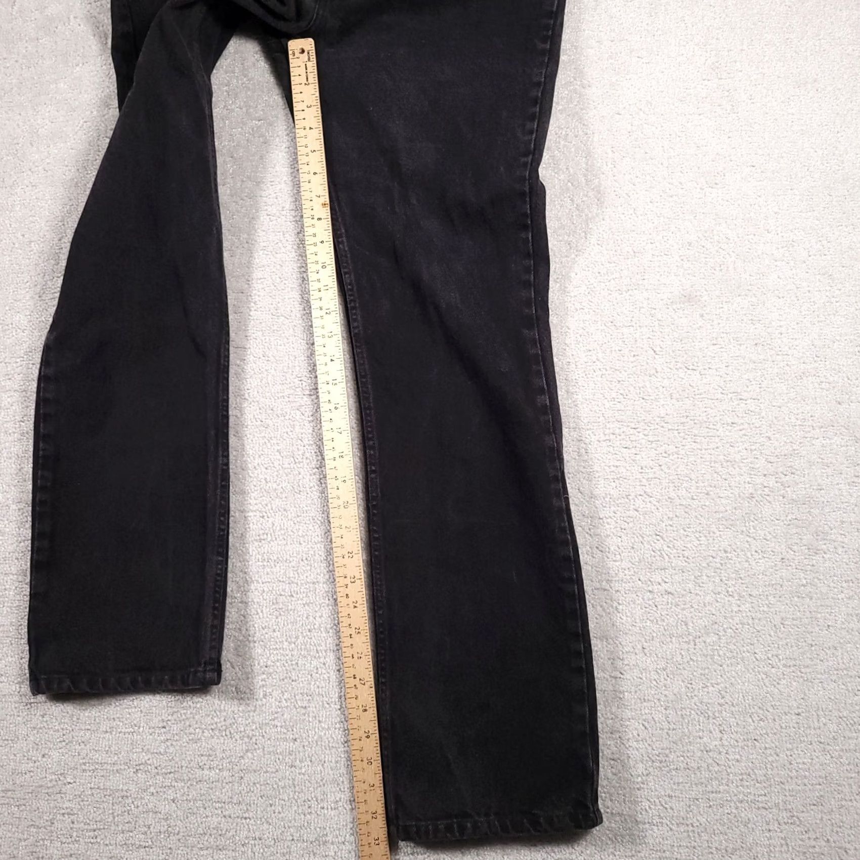 Vintage VINTAGE St John's Bay Jeans Women's 12 Boot Cut Black Denim High Rise Jeans Women Regular 33 In Inseam 5-Pocket Design stretch Easy Care 100% Cotton"} Size 34" / US 12 / IT 48 - 7 Thumbnail