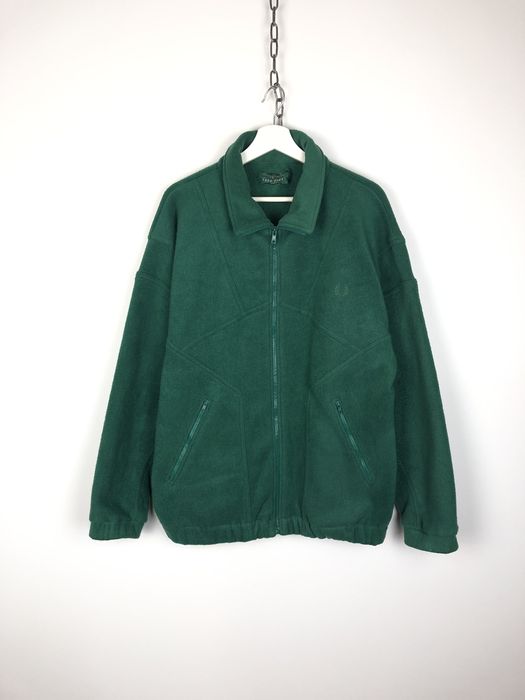 Vintage FRED PERRY SPORTSWEAR FLEECE JACKET VINTAGE GREEN