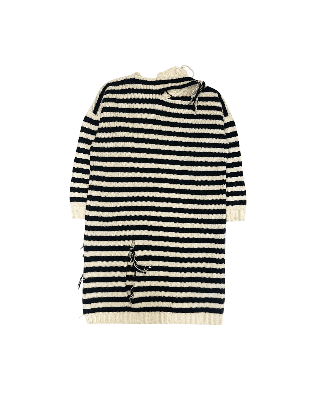 Charles Jeffrey LOVERBOY Charles Jeffrey Loverboy AW18 Distressed Long Knit Sweater Size ONE SIZE - 6 Thumbnail