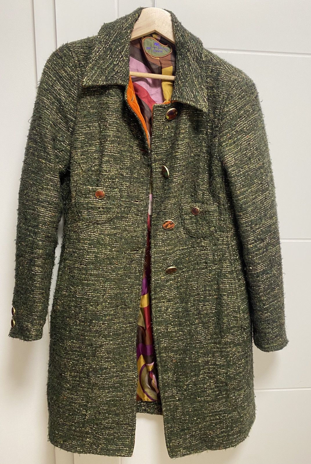 Etro Coat Etro Milano wool Vintage made in Italy 42