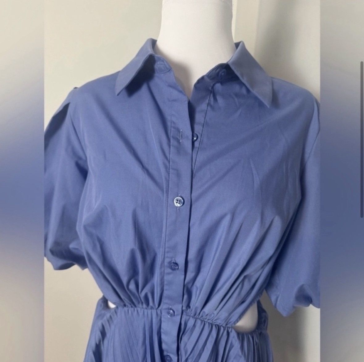 Jonathan Simkhai Simkhai Nadine Puff Sleeve Mini Dress/Size M Size M / US 6-8 / IT 42-44 - 4 Thumbnail