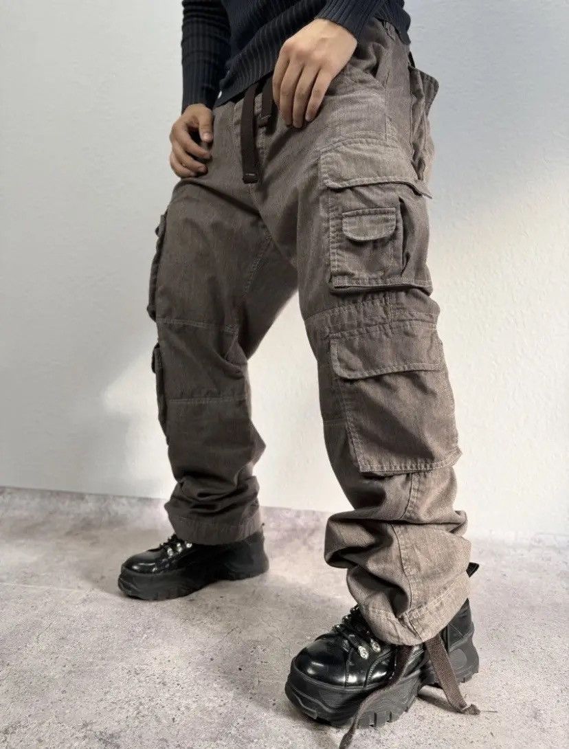14th Addiction × Japanese Brand × Le Grande Bleu (L.G.B.) Junya Watanabe Style G Star Raw Cargo Pants Bondage GOA Size US 34 / EU 50 - 3 Thumbnail