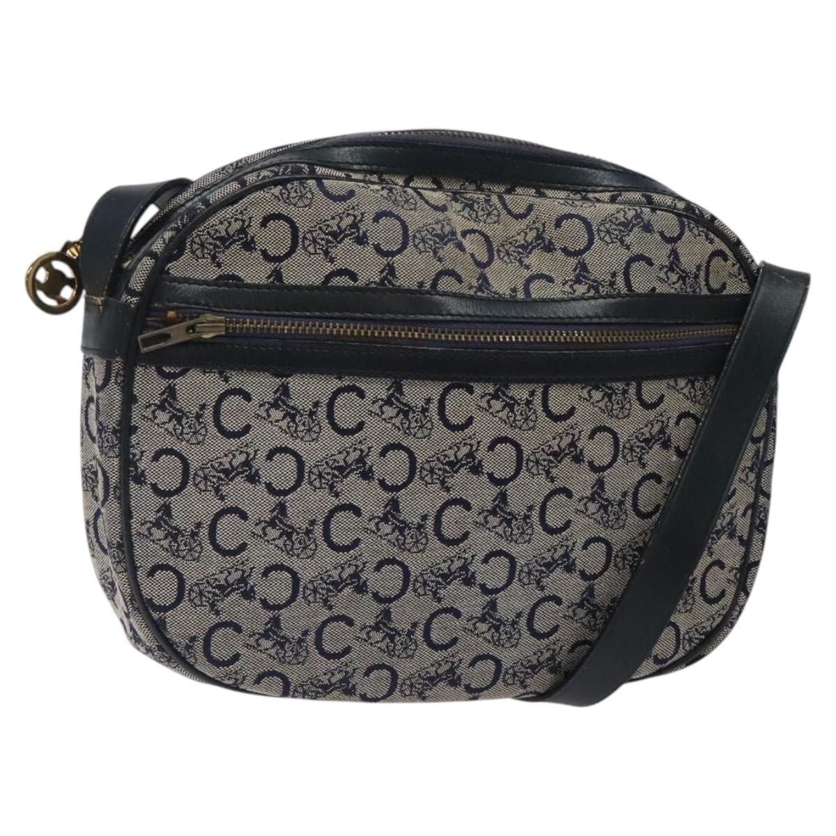 Celine CELINE C Sulky Shoulder Bag Canvas Navy Gold Size ONE SIZE - 1 Thumbnail