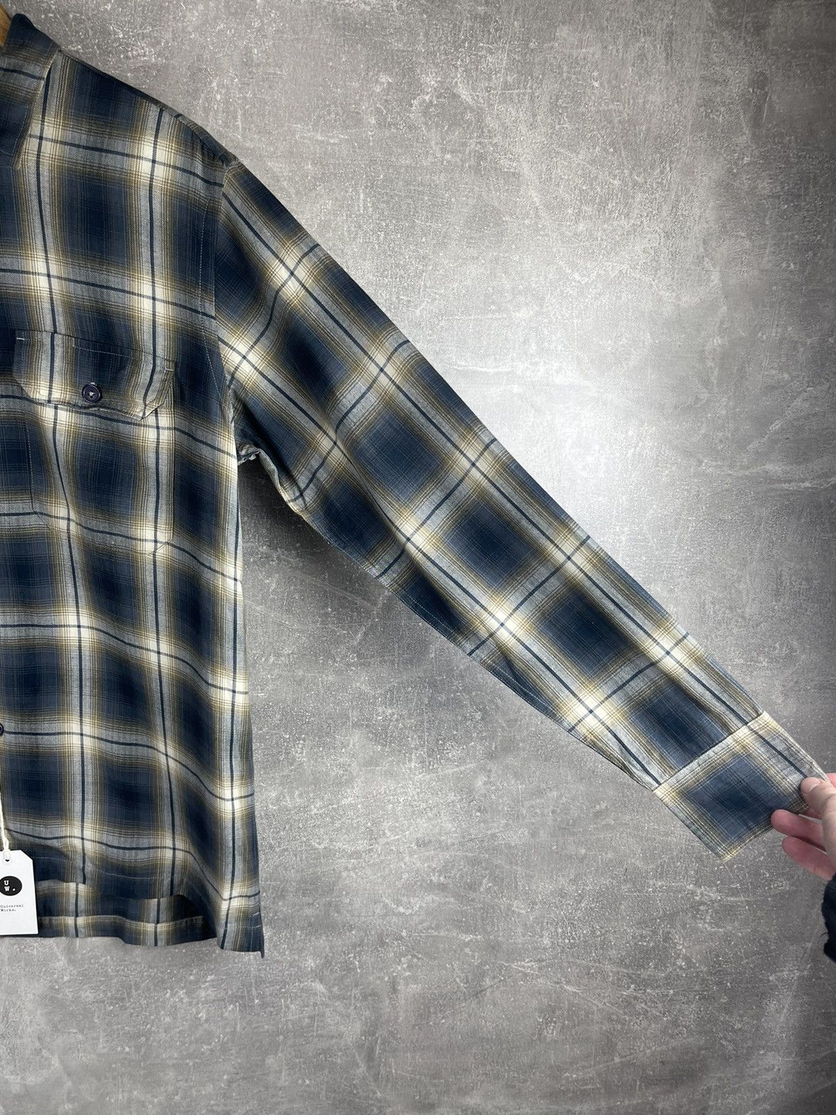 Universal Works Universal Works L.S Utility Shirt Navy E5 Shadow Check Size US M / EU 48-50 / 2 - 4 Thumbnail