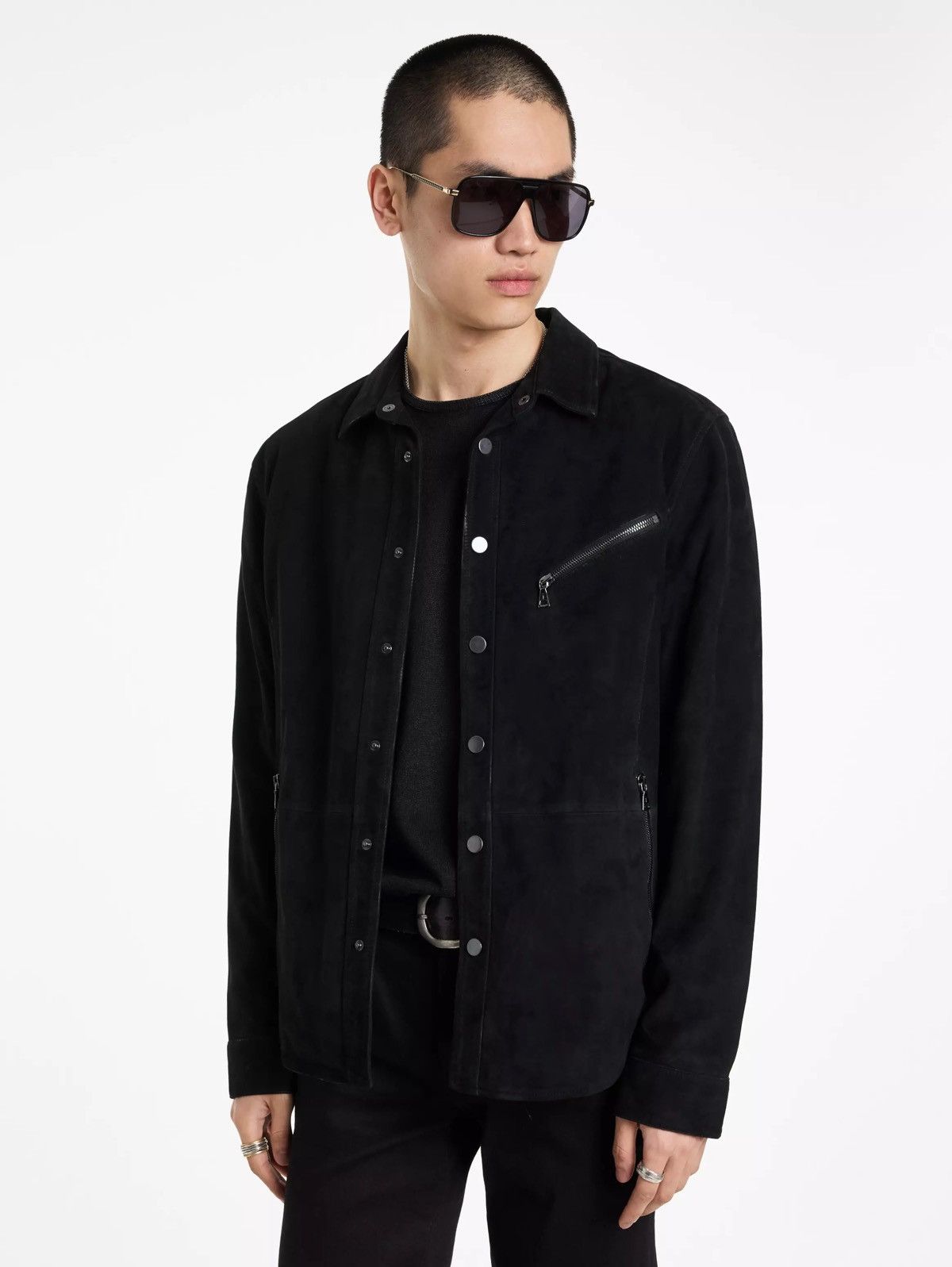 John Varvatos Kadd goat suede shirt jacket. 58 Size US XXL / EU 58 / 5 - 1 Thumbnail