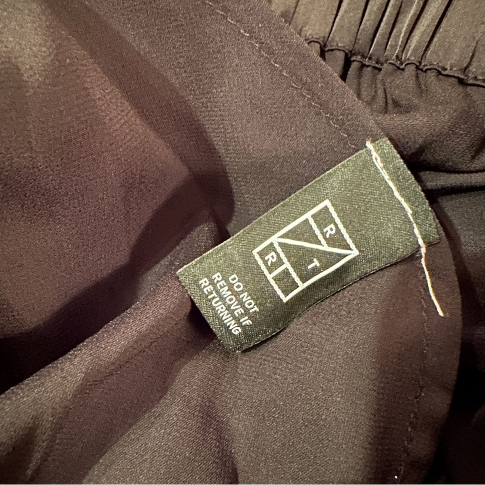 Rosetta Getty RTR Rosetta Getty Black Satin Crossover Wide Leg Pants Sz 16 Size 32" / US 10 / IT 46 - 7 Thumbnail