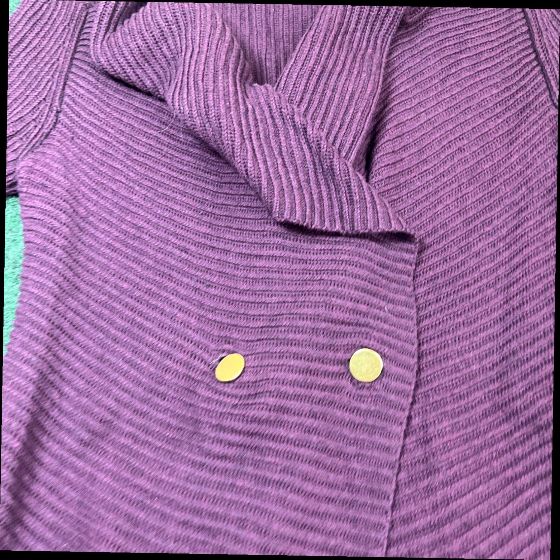 Vintage CAbi Cardigan button Womens Small Purple 2 Button Long ribbed Nice Size S / US 4 / IT 40 - 3 Thumbnail