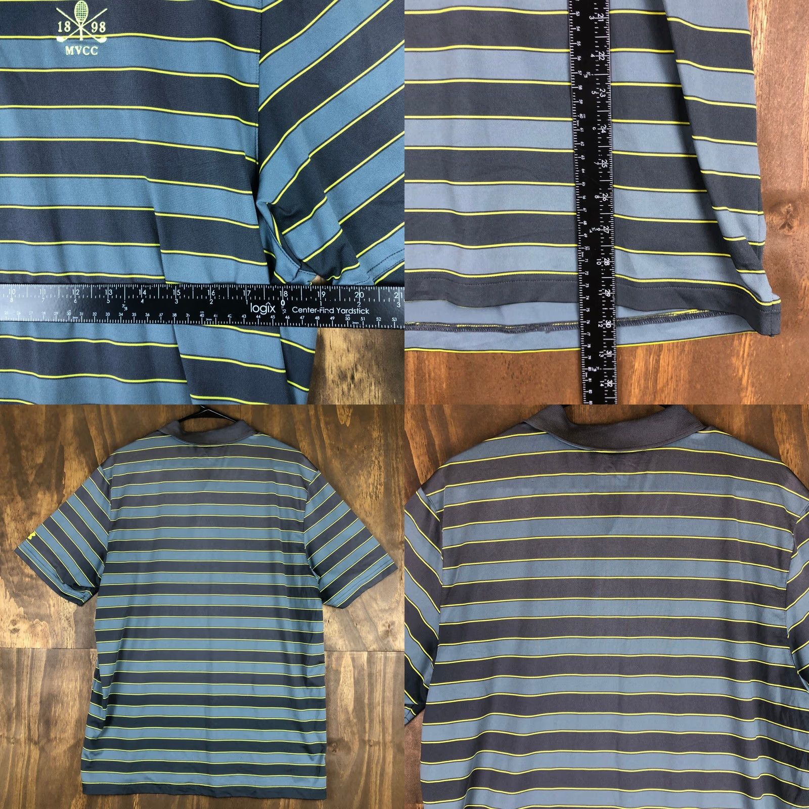 Under Armour Under Armour Mens Polo Shirt Gray Striped Loose Fit XL Size US XL / EU 56 / 4 - 8 Thumbnail