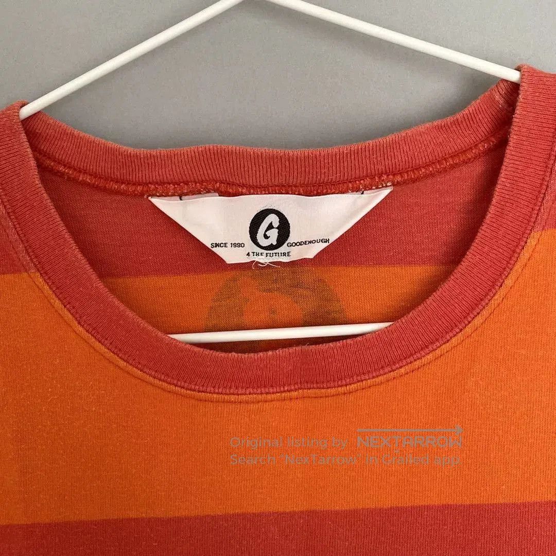 GOODENOUGH goodenough orange striped short sleeve tee. Size US L / EU 52-54 / 3 - 5 Thumbnail
