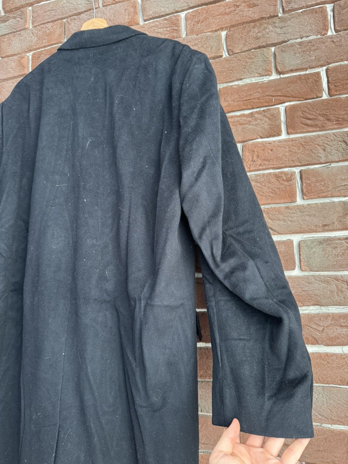 Hugo Boss Vintage HUGO BOSS Wool Over Coat Loro Piana Fabric L Black Size US L / EU 52-54 / 3 - 16 Thumbnail