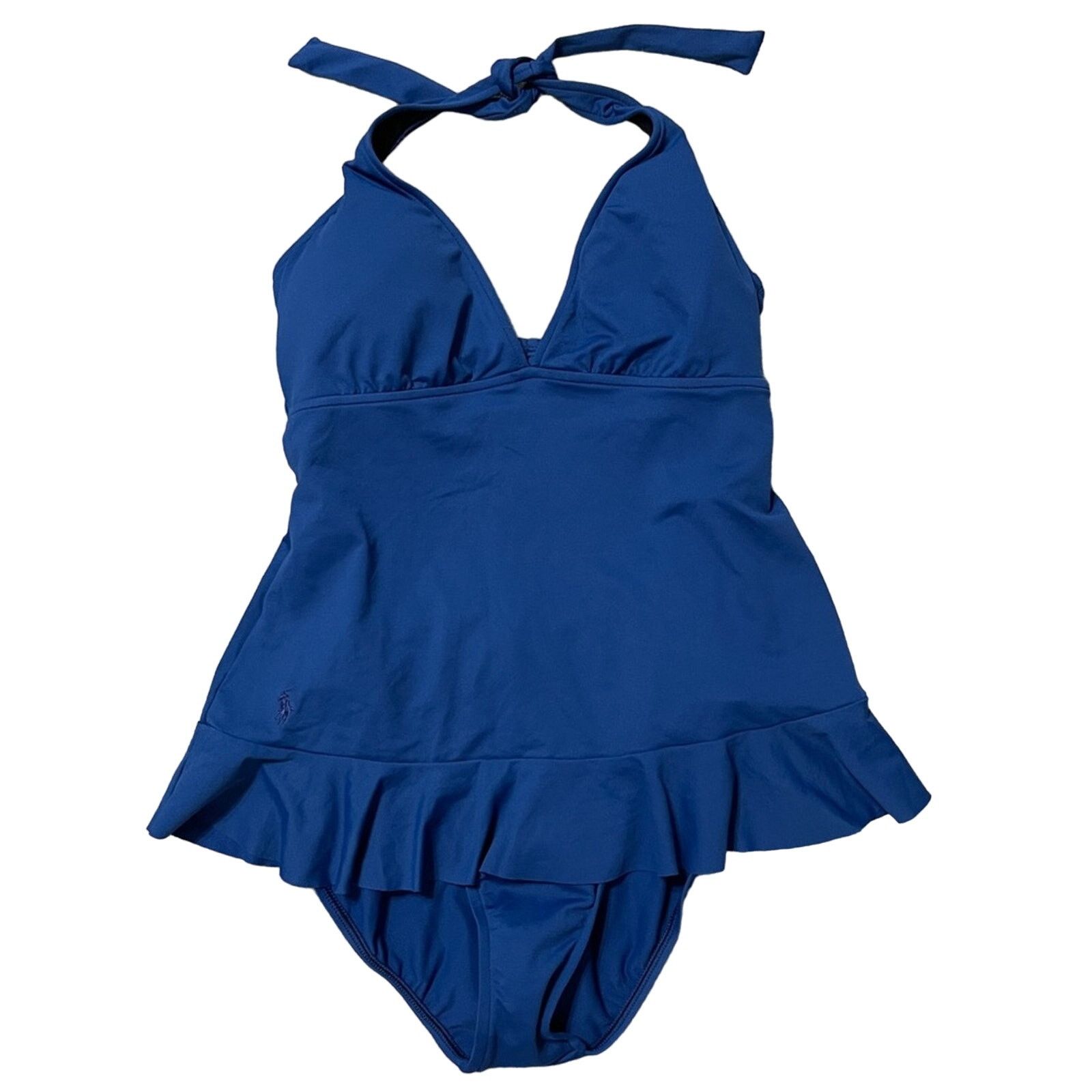Ralph Lauren Ralph Lauren Halter Shirt Logo Swimsuit Blue Size L Size ONE SIZE - 1 Thumbnail