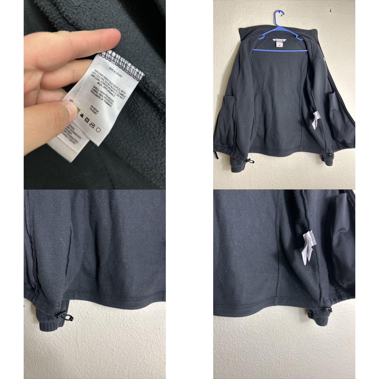 Vintage Columbia Jacket Womens Medium Black Fleece Windstopper Full Zip Windbreaker Shirt? Size M / US 6-8 / IT 42-44 - 8 Thumbnail