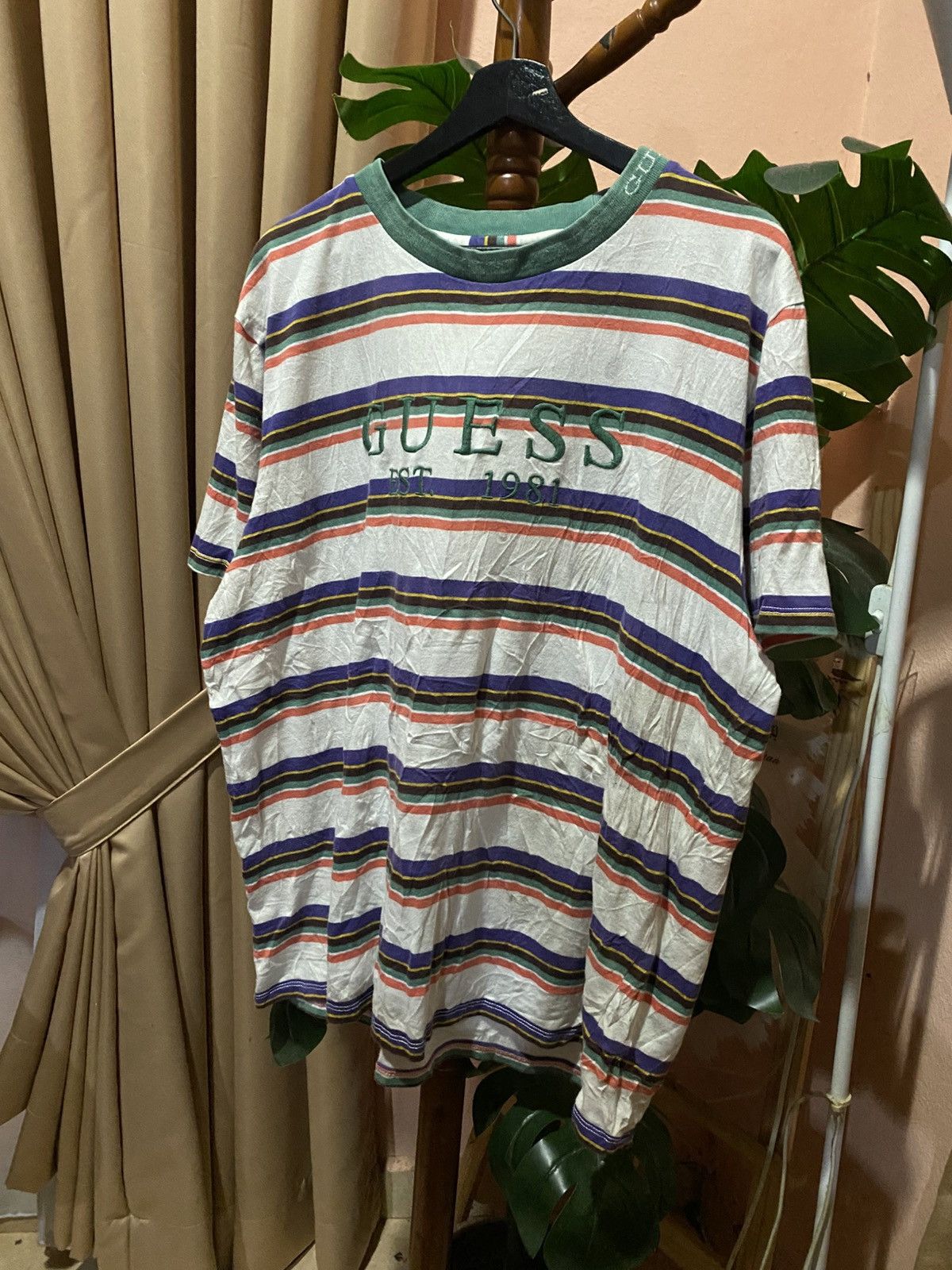 Guess Guess Los Angeles Striped Logo T-Shirt – 90s Retro-Inspired Size US XL / EU 56 / 4 - 5 Thumbnail