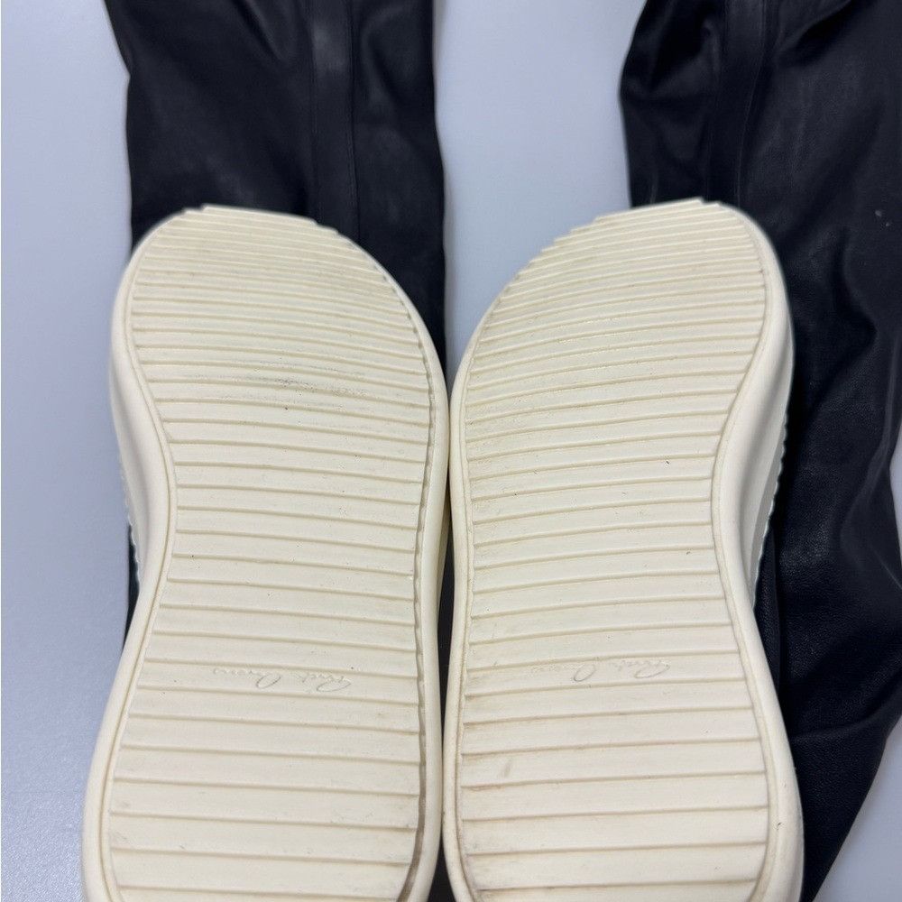 Rick Owens Rick Owens Leather Over-The-Knee Stocking Boots Black Women’ Size US 9 / IT 39 - 4 Thumbnail