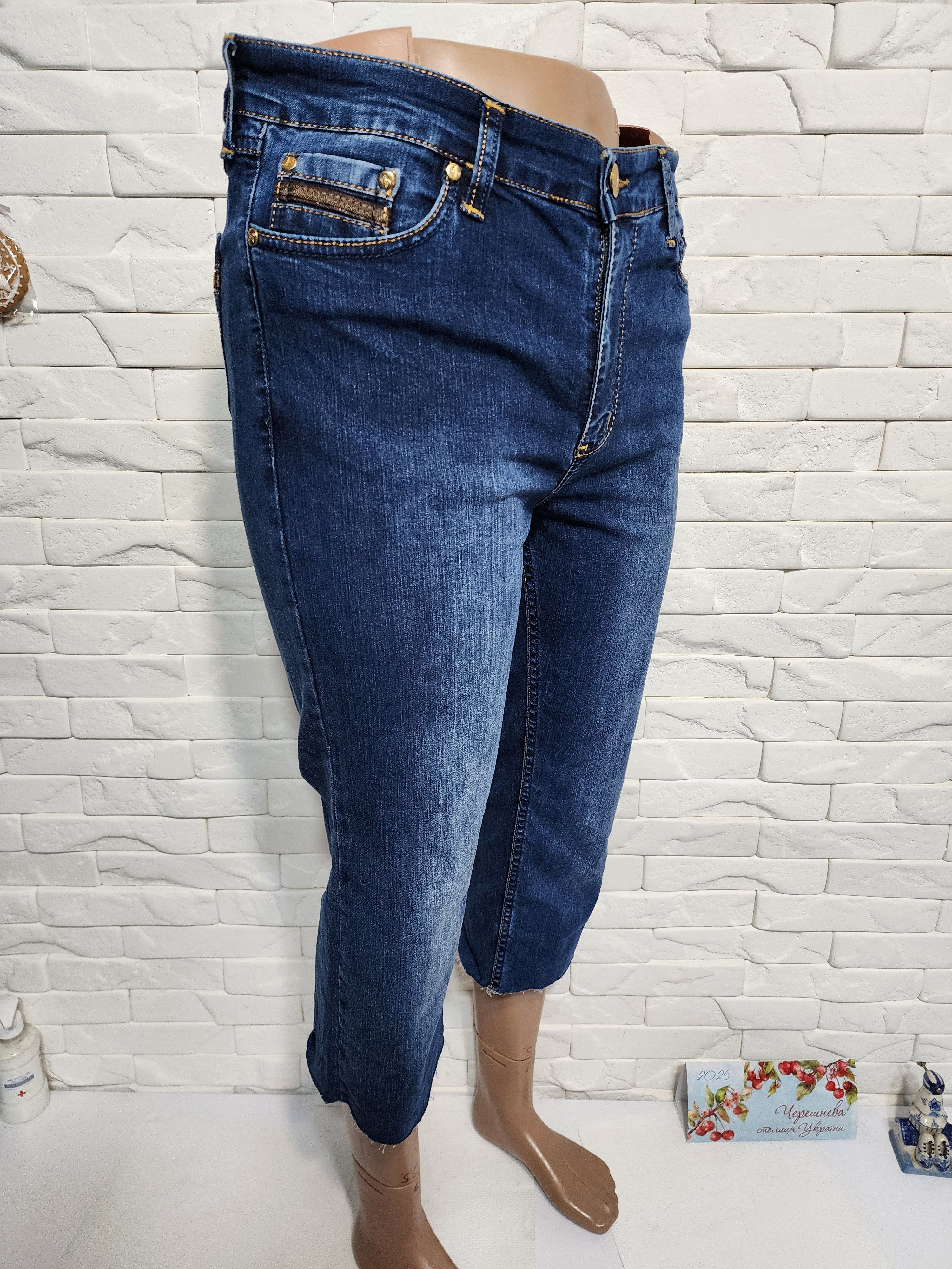 Denime Blue Denim Jeans Mens: Slim Fit Stretch Fabric, Mid-Rise Size US 35 - 2 Thumbnail