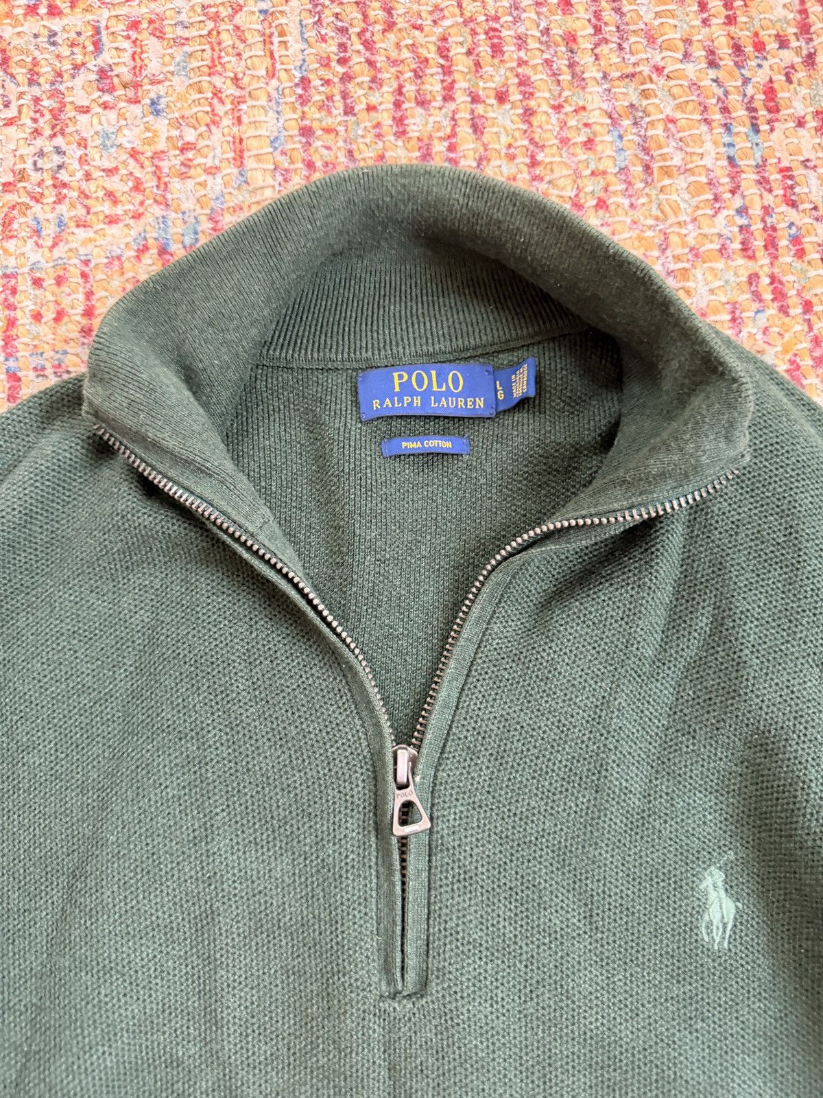 Polo Ralph Lauren Green Polo Ralph Lauren Quarter Zip Size US L / EU 52-54 / 3 - 2 Thumbnail