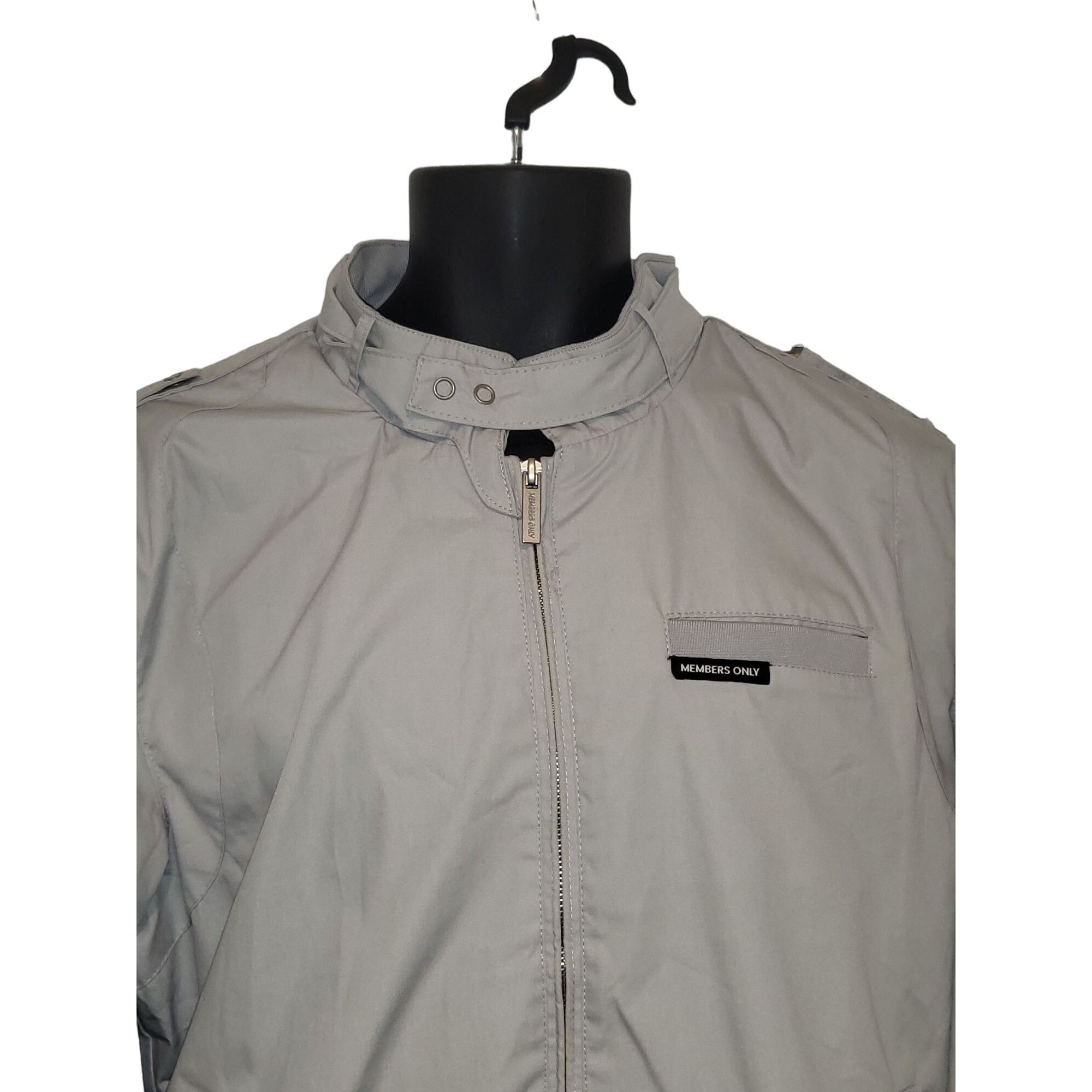 Members Only Members Only Cafe Racer Bomber Jacket Mens L MO Moto Gray Re Size US M / EU 48-50 / 2 - 3 Thumbnail