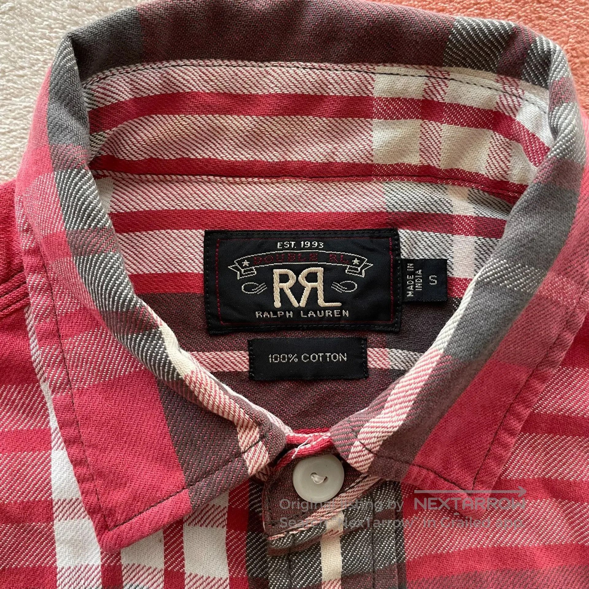 RRL Ralph Lauren RRL Red Plaid Work Shirt. Size US S / EU 44-46 / 1 - 3 Thumbnail