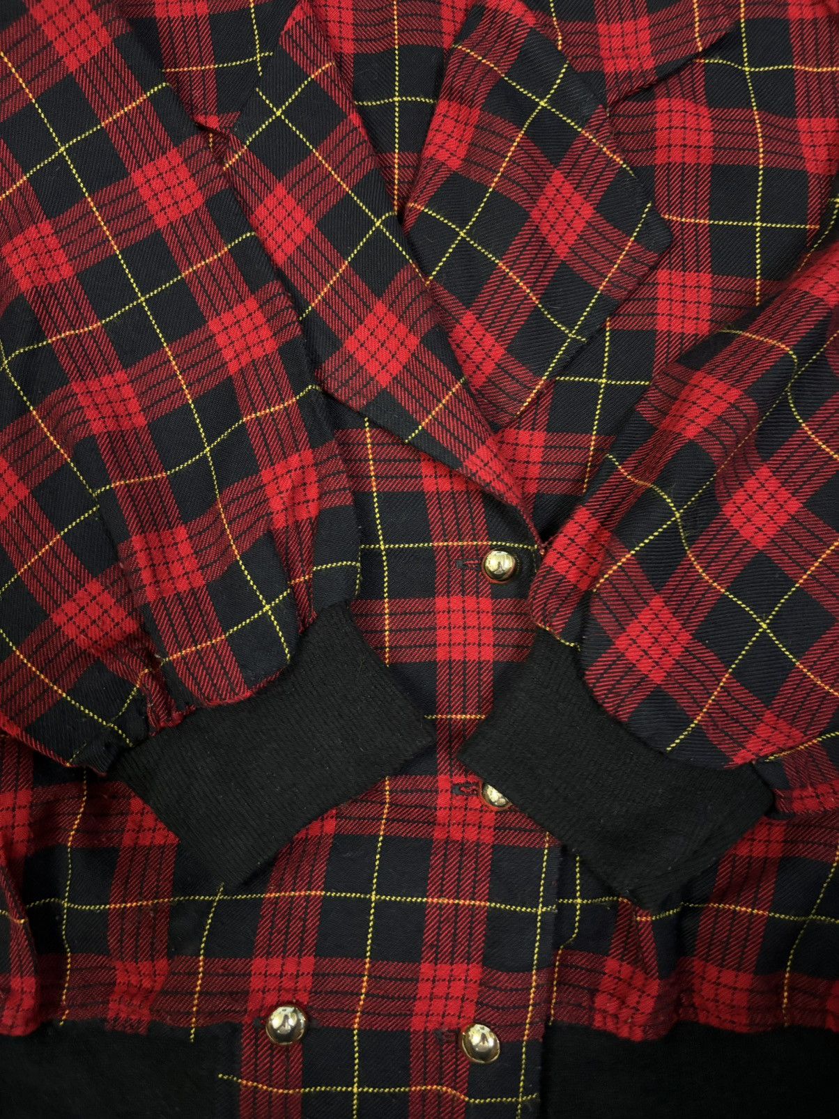 Seditionaries Japanese Brand Cropped Plaid Tartan Gothic Punk Style Jacket Size M / US 6-8 / IT 42-44 - 9 Thumbnail