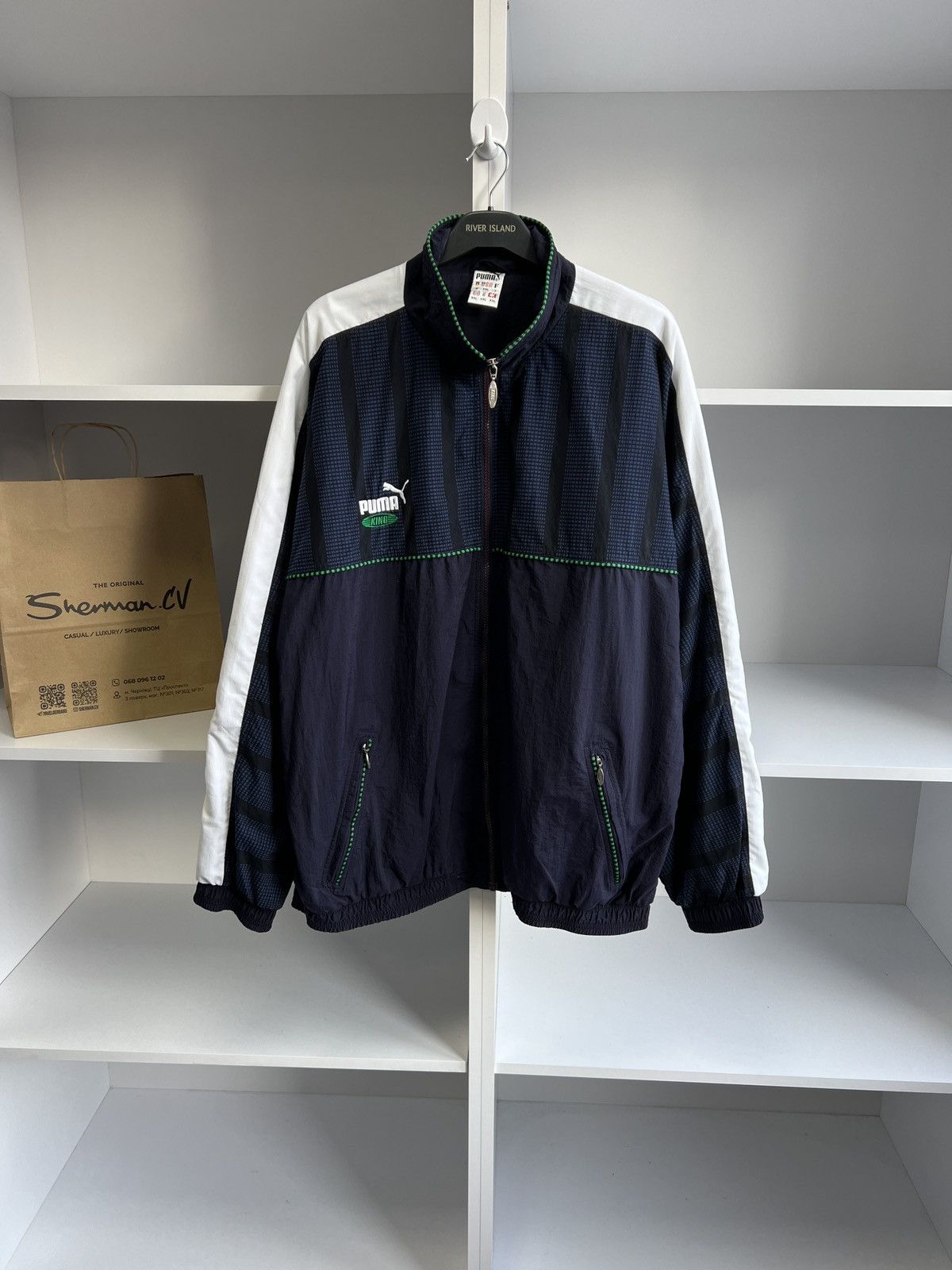 Puma × Vintage Vintage Puma Y2k Streetwear Denim Navy Suit Size US XXL / EU 58 / 5 - 3 Thumbnail