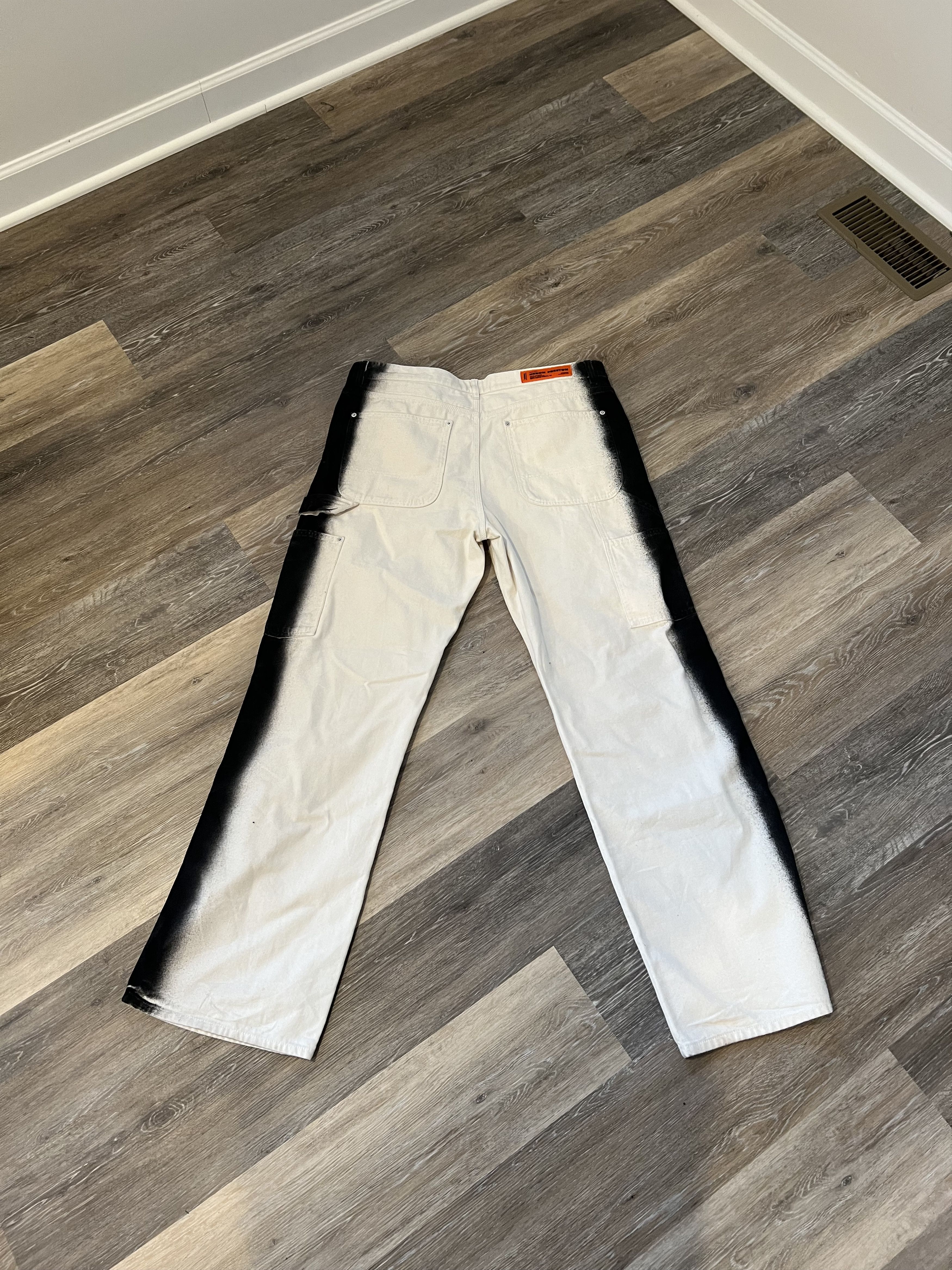 image of Heron Preston Streetware Denim in White/Black, Men's (Size 38)