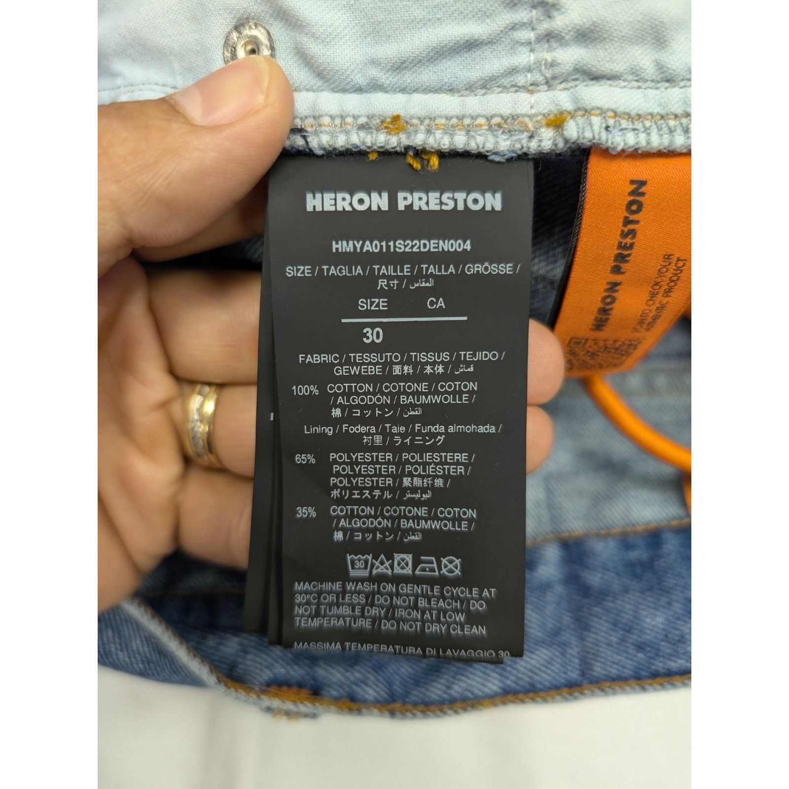 Heron Preston o1rshd1 Global Coll Regular 5 Pocket Vintage Jeans in Blue Size US 30 / EU 46 - 18 Thumbnail