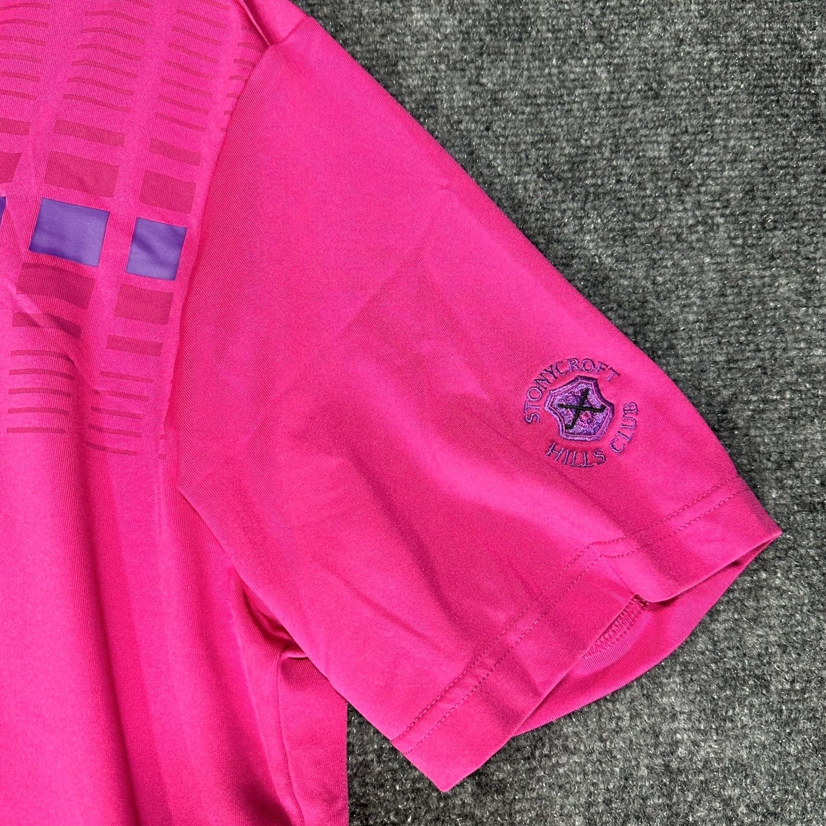 Adidas Adidas Polo Shirt Mens Large Pink Stretch Short Sleeve Golf Logo Size US L / EU 52-54 / 3 - 3 Thumbnail