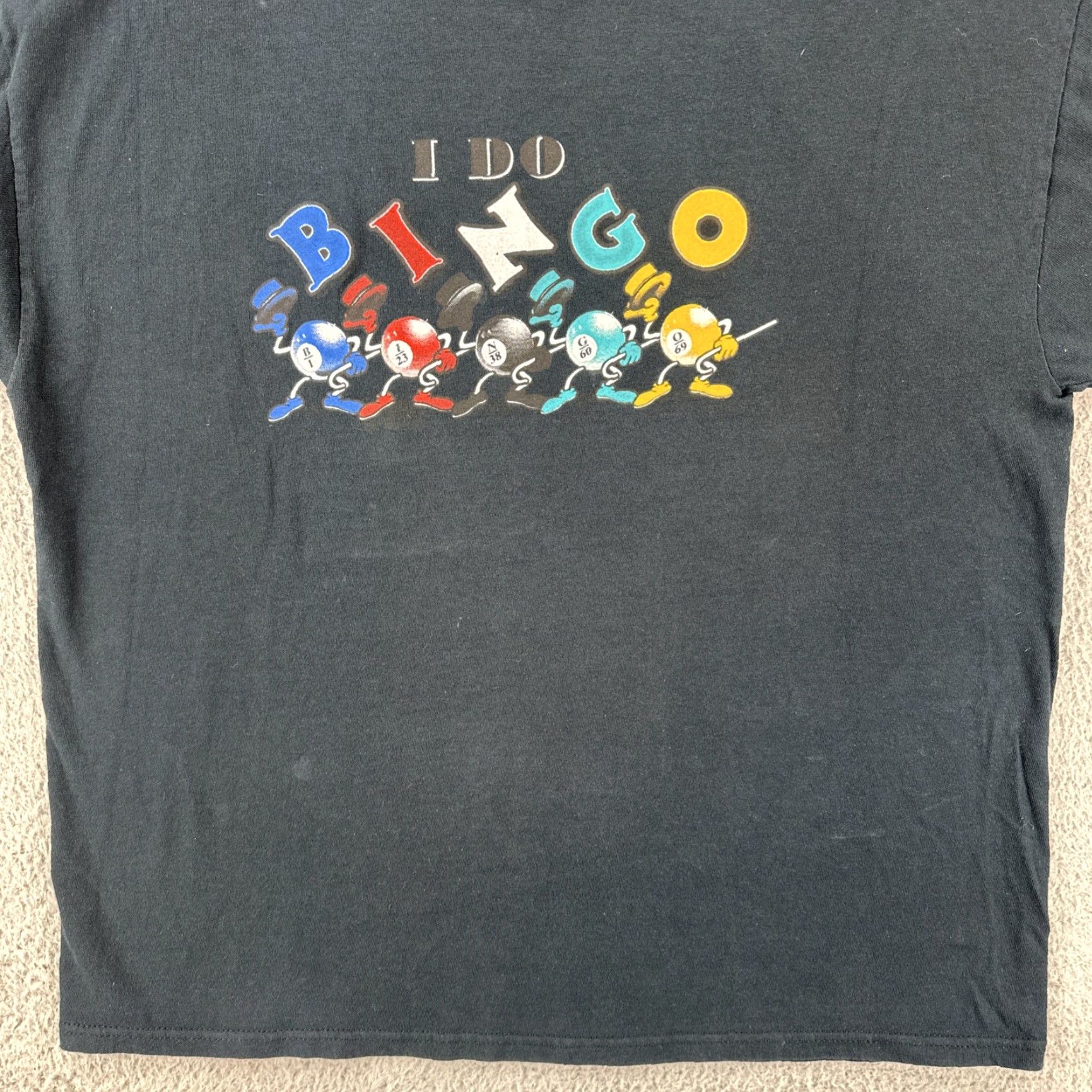 Jerzees VINTAGE Jerzees Adult XL Black Short Sleeve T Shirt I Do Bingo Graphic Print Y2K Size US XL / EU 56 / 4 - 4 Thumbnail