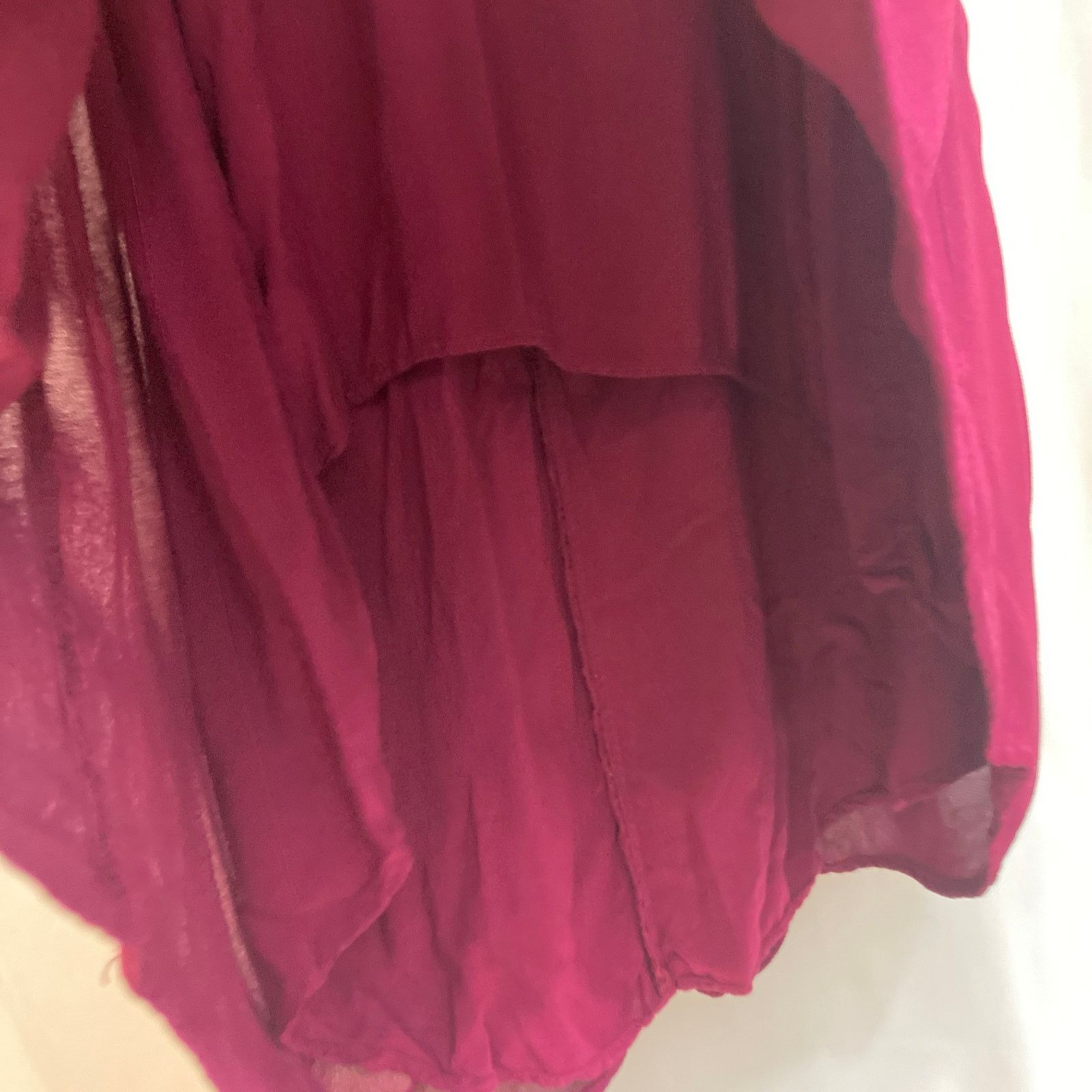 Other Pink Contrasting Summer Tank Cross Back High Low Midi Dress Size M / US 6-8 / IT 42-44 - 5 Thumbnail