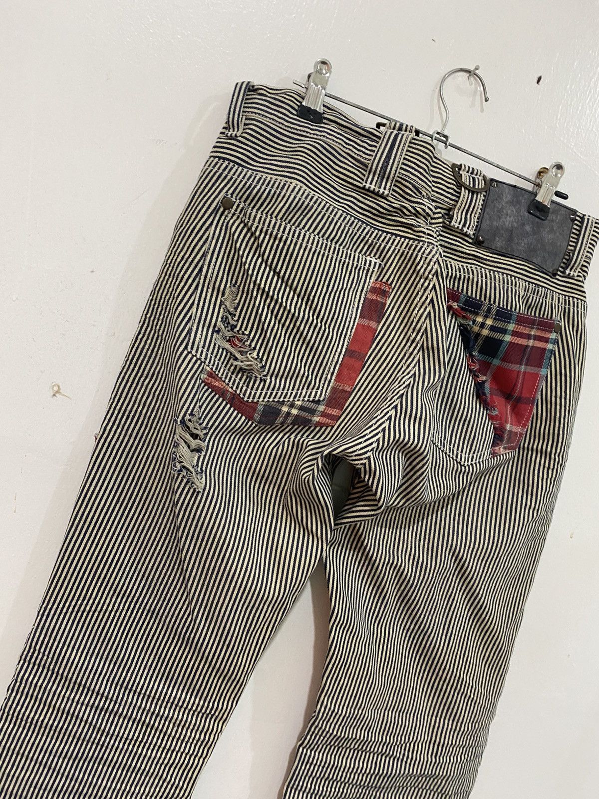 Japanese Brand Riot Jeans Riot Hickory Denim Jeans Punk Distressed Pant Size US 31 - 5 Thumbnail