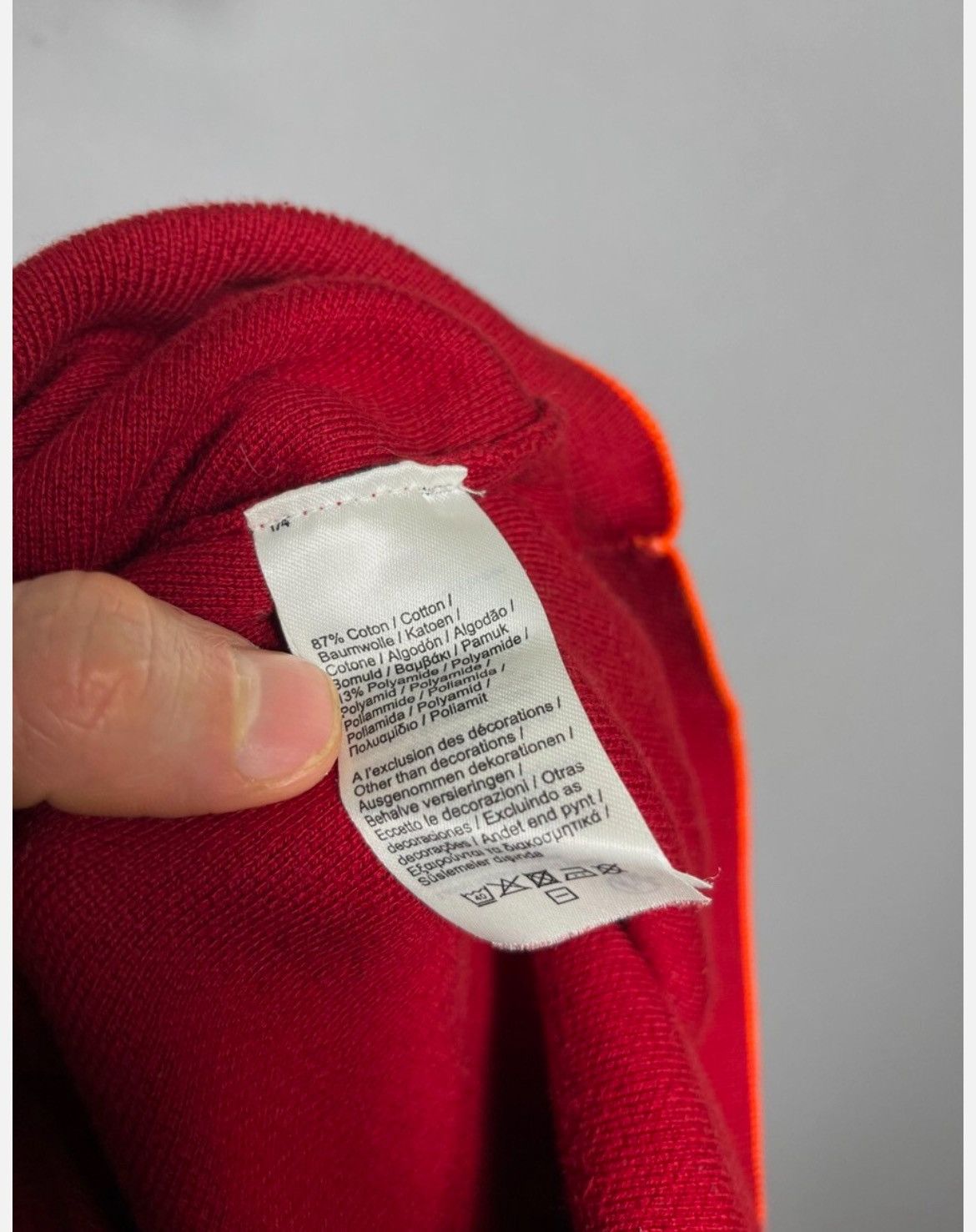 Designer × Lacoste lacoste sweater men red sweatshirt orange long sleeve cotton Size US XXL / EU 58 / 5 - 9 Thumbnail
