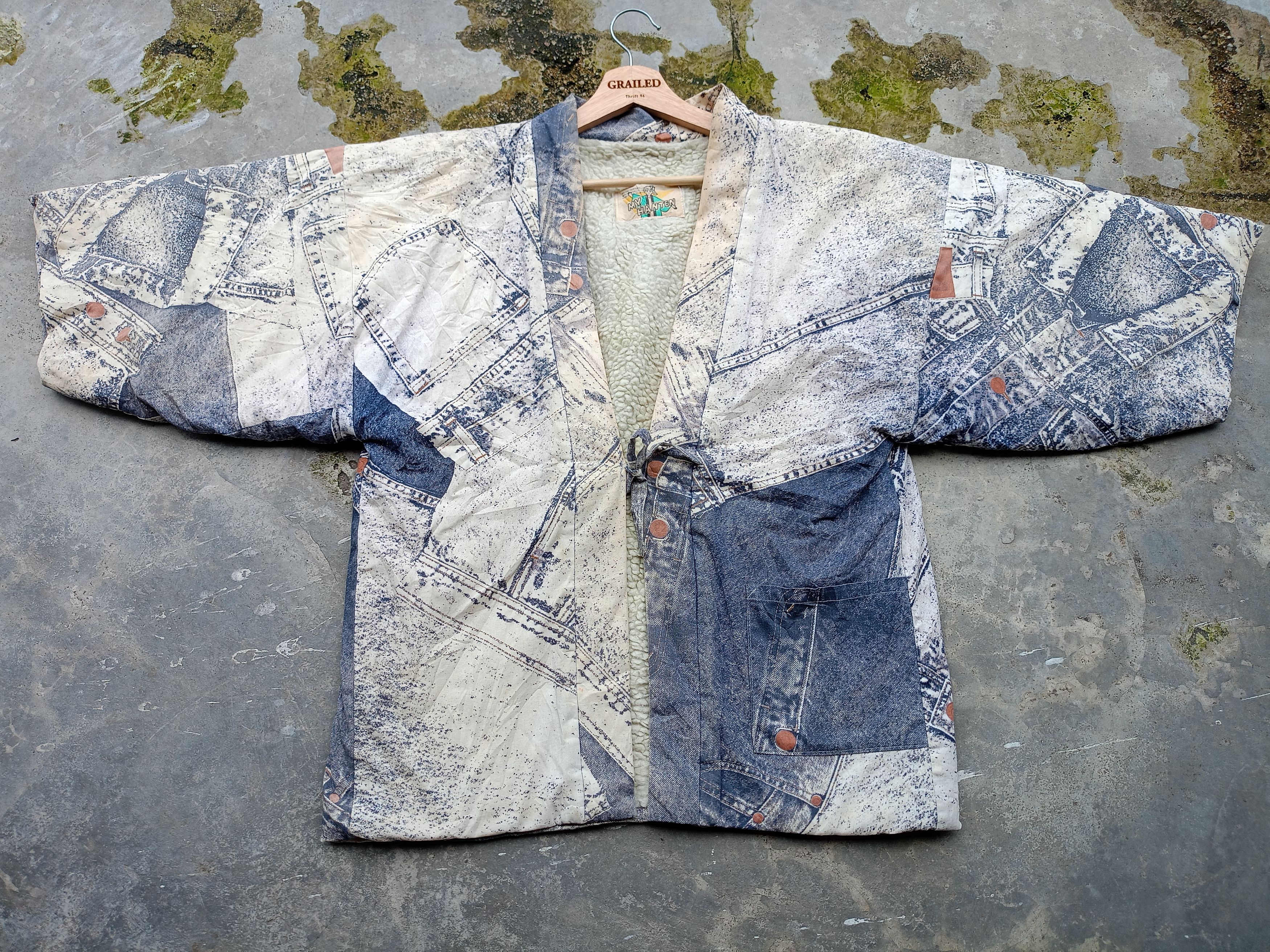 Beauty Beast × Japanese Brand × Komono 💥 vintage kimono My hanten,💥formula grand prix 💥 Size US L / EU 52-54 / 3 - 4 Thumbnail