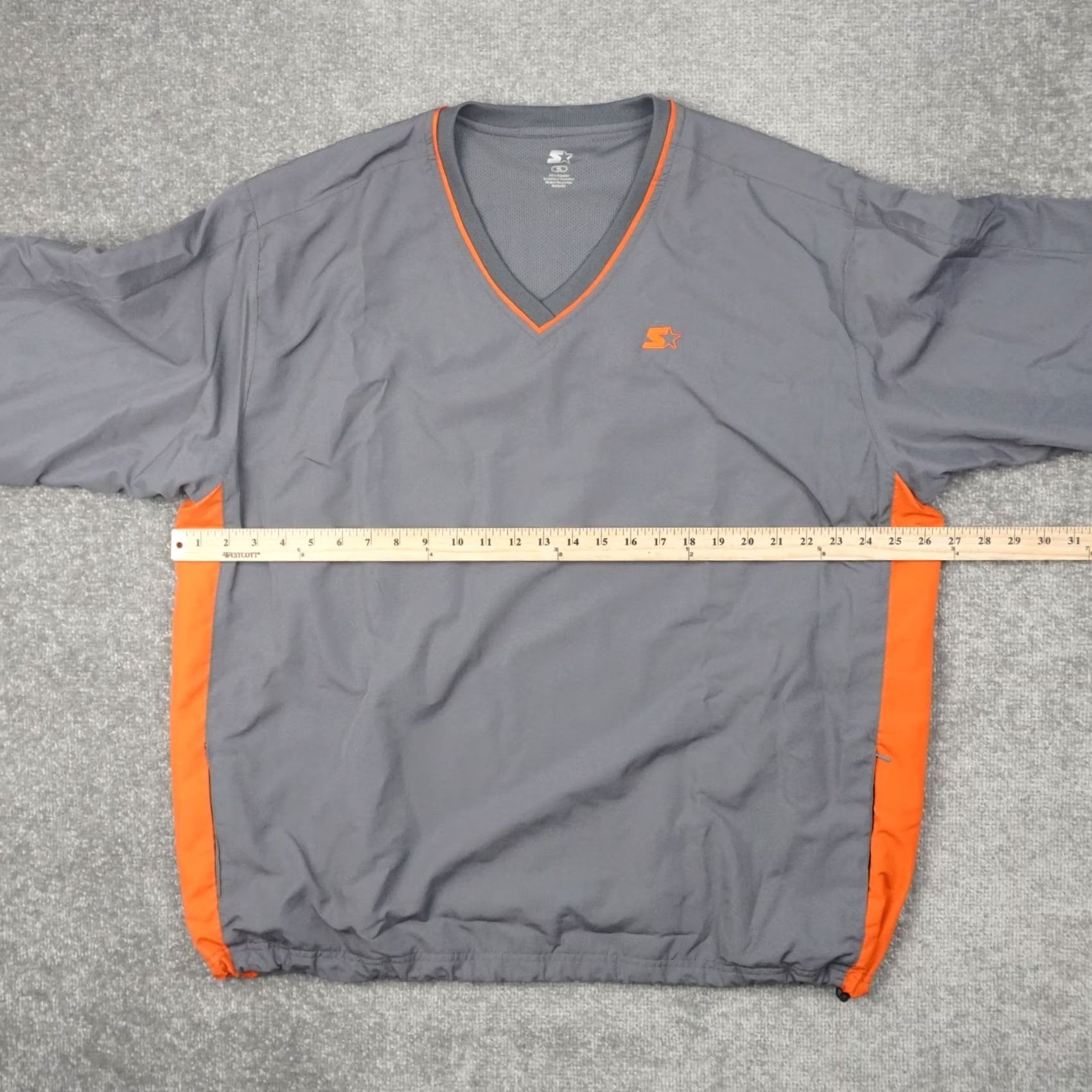 Starter VINTAGE Starter Shirt Mens XL Gray Windbreaker Long Sleeve Pullover Sweatshirt Size US XL / EU 56 / 4 - 4 Thumbnail
