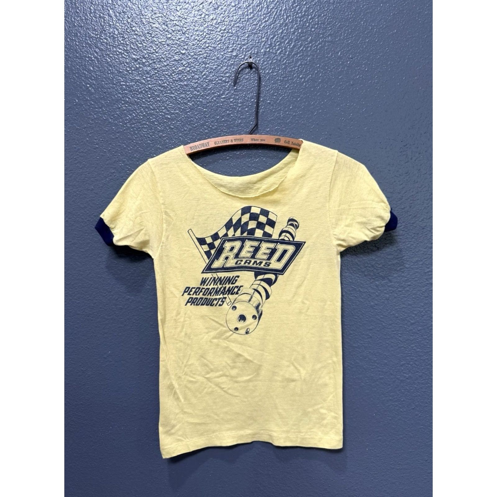 Vintage Vintage 70’s Reed Racing Cams Ringer Tee Shirt Yellow Flawed Medium Size US M / EU 48-50 / 2 - 3 Thumbnail