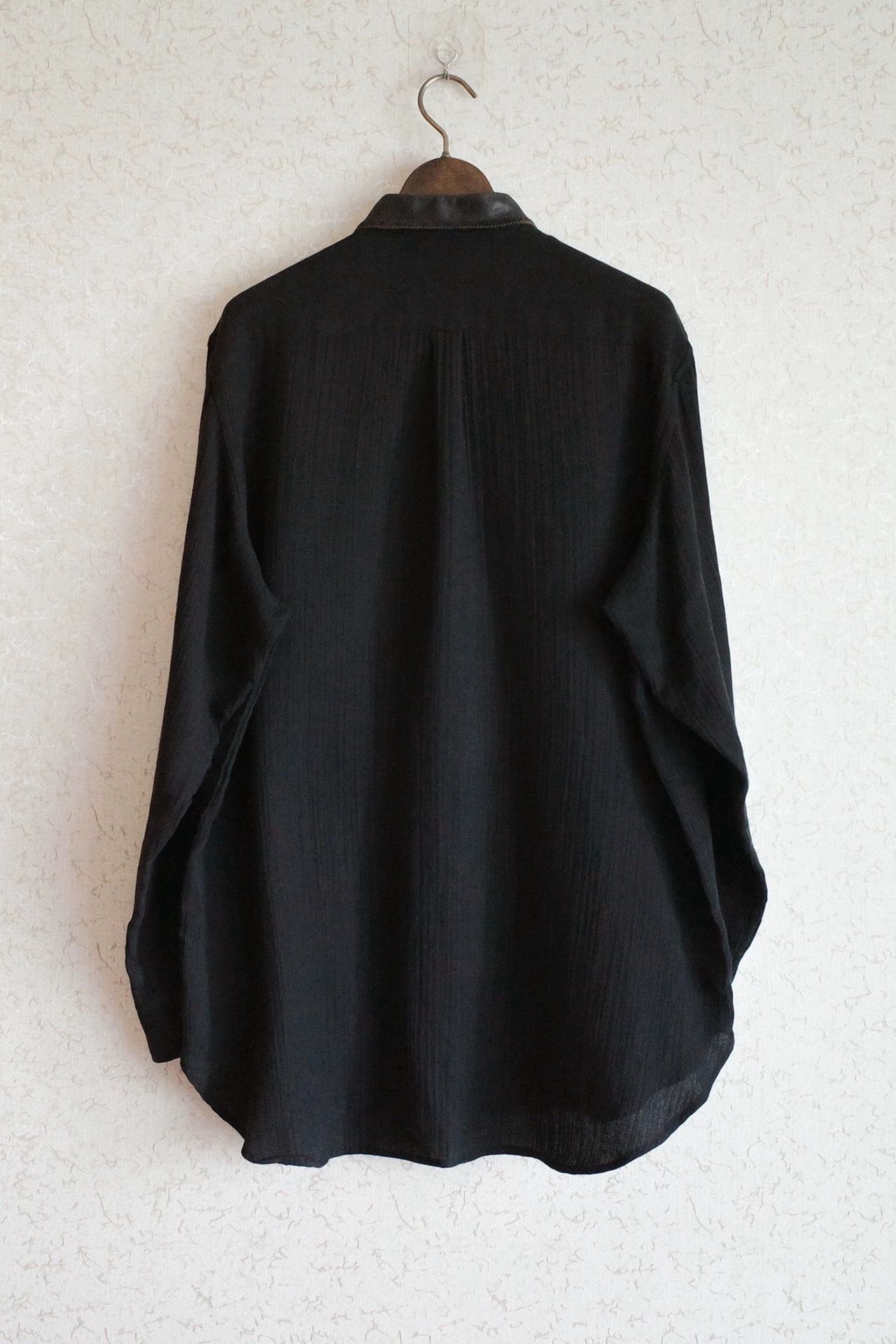 Yohji Yamamoto Yohji Yamamoto 96SS F&B Leather Collar Shirt Size US M / EU 48-50 / 2 - 3 Thumbnail