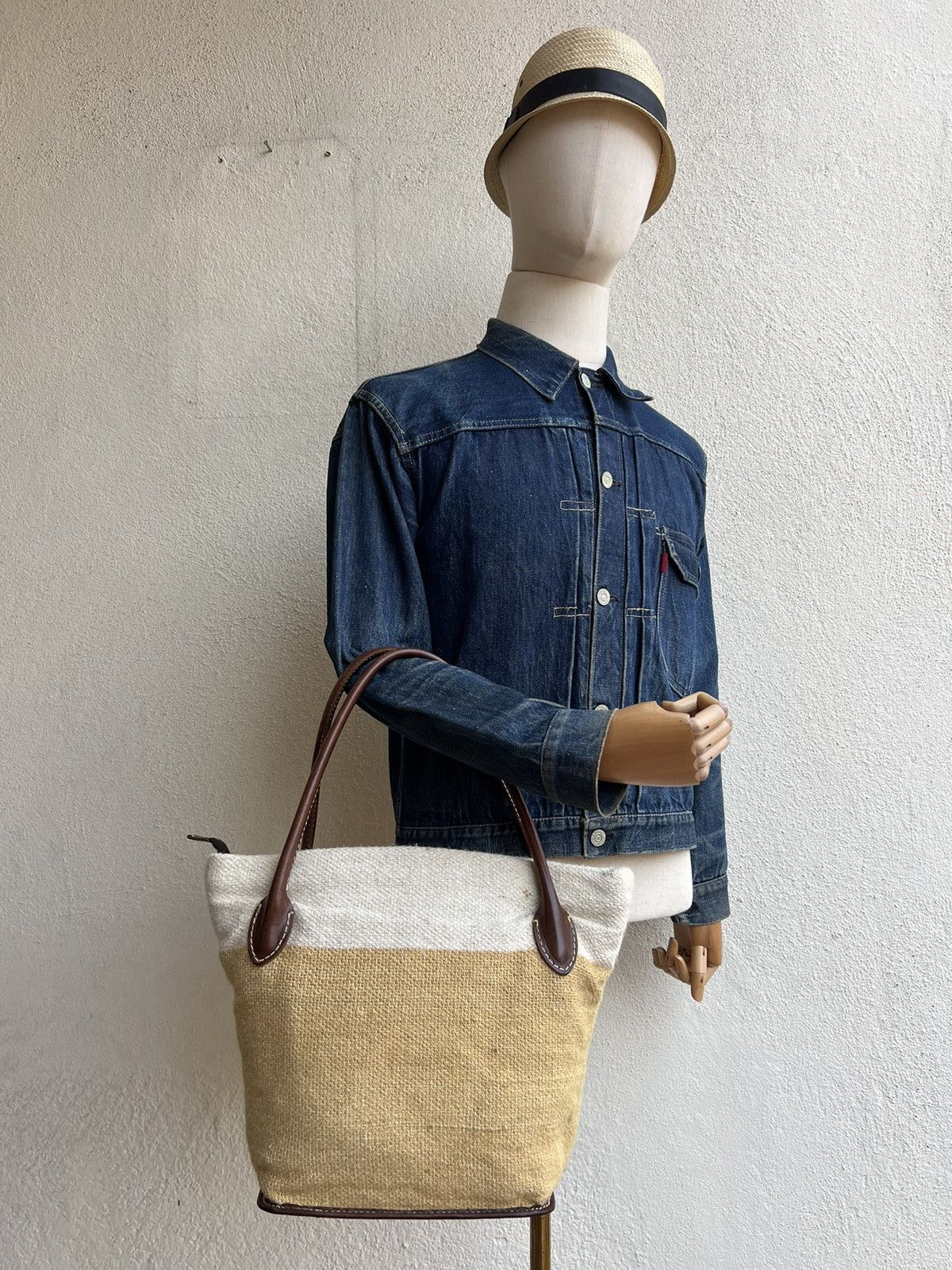 Leather Vintage Genten Japan RIRI Zipper With Leather Handle Bag Size ONE SIZE - 20 Thumbnail