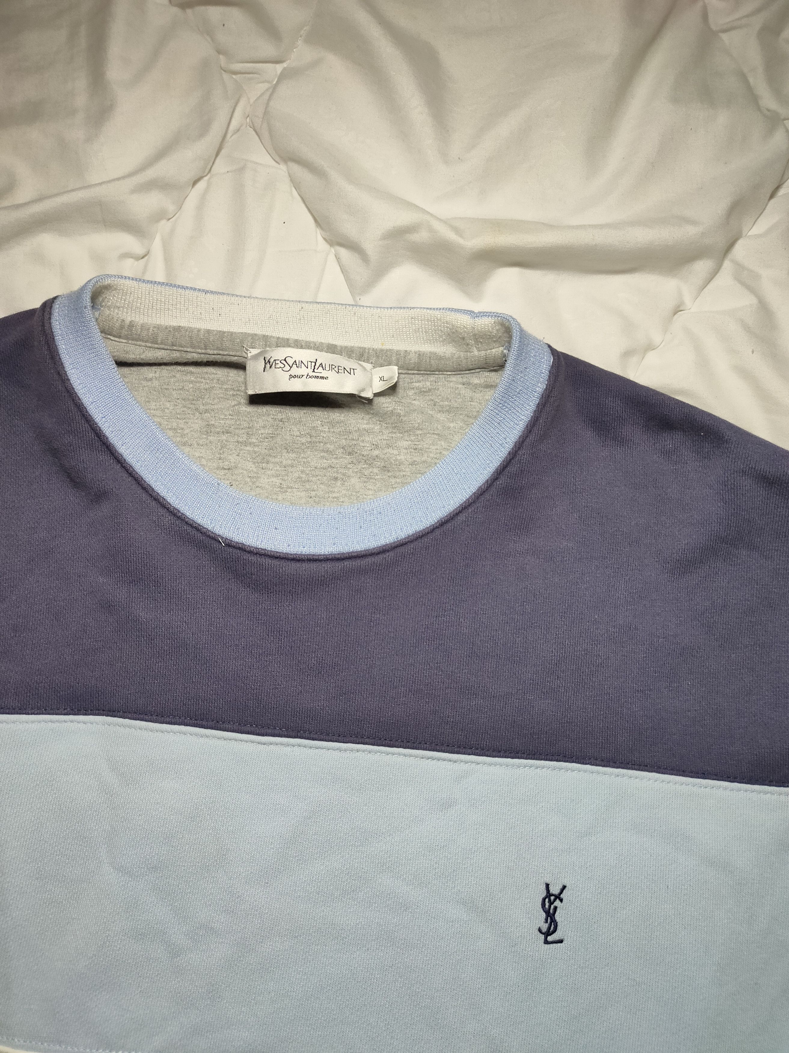 Yves Saint Laurent Vintage 1990s YSL Boxy Sweatshirt Yves Saint Laurent Size XL Size US XL / EU 56 / 4 - 3 Thumbnail