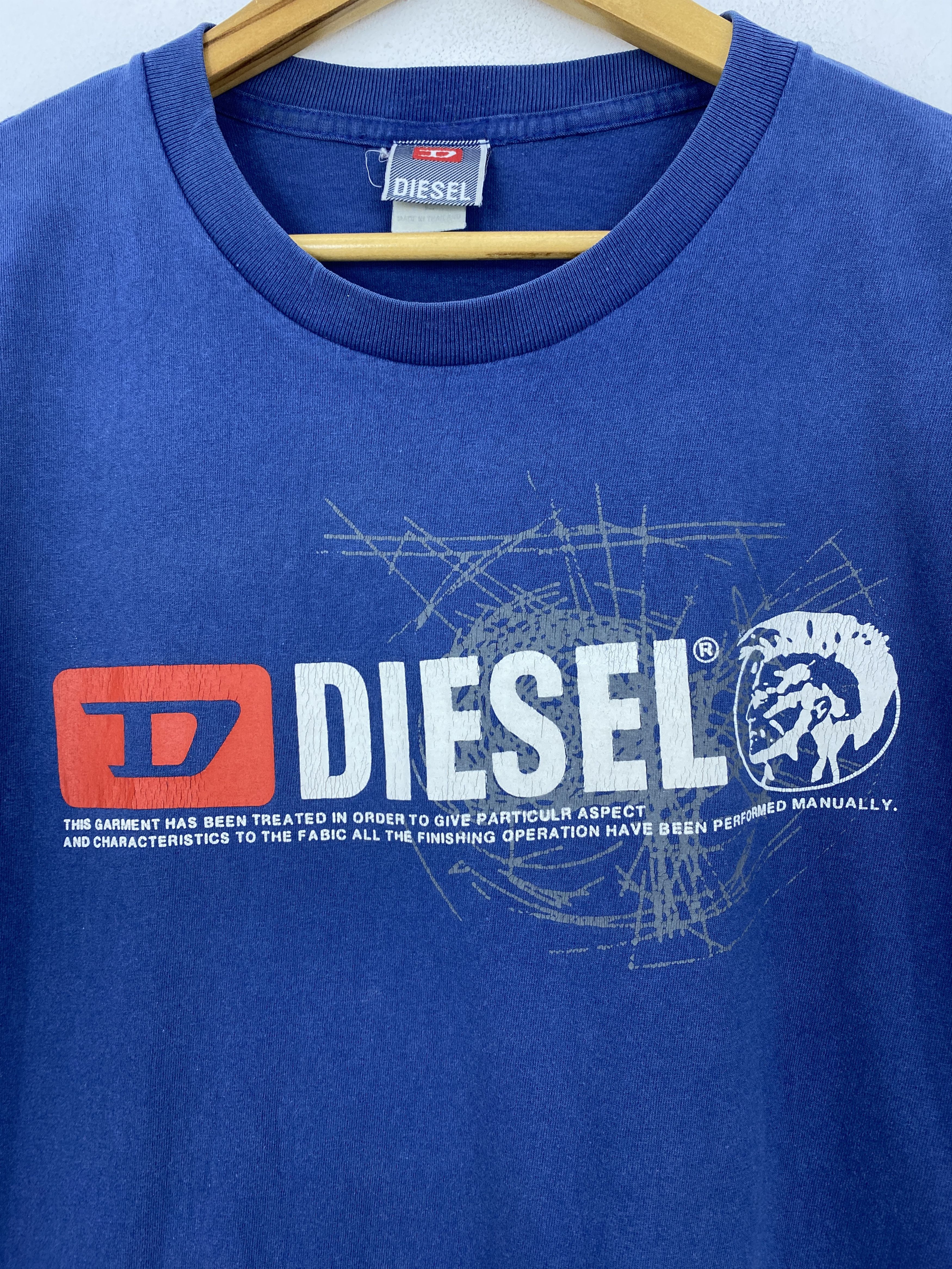 Designer × Diesel × Vintage Vintage 90s Diesel Big Logo Crewneck T-shirt TA0528 Size US L / EU 52-54 / 3 - 8 Thumbnail