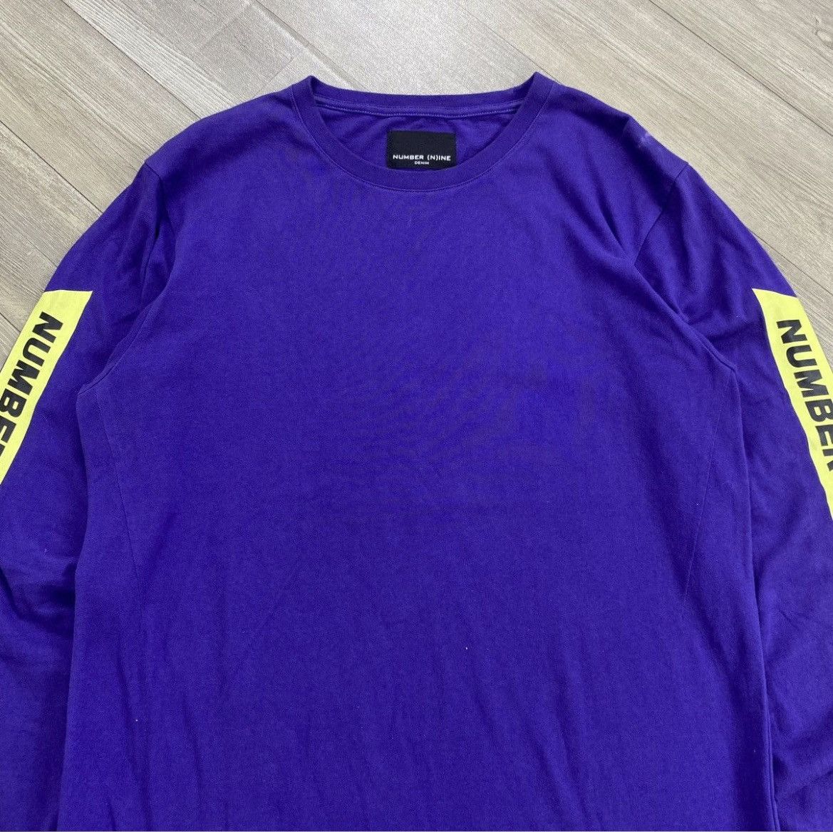 Number (N)ine Number (N)ine Spell Out Logo Tapped Longslevee Shirt Purple Size US L / EU 52-54 / 3 - 2 Thumbnail