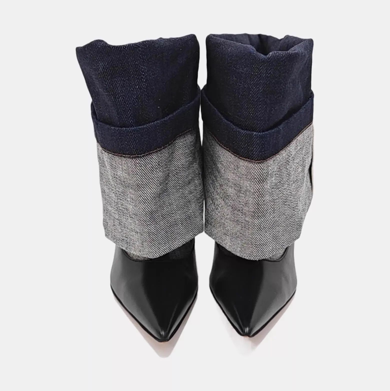 Loewe LOEWE denim paneled stacked heel high heels 38 Size US 7.5 / IT 37.5 - 7 Thumbnail