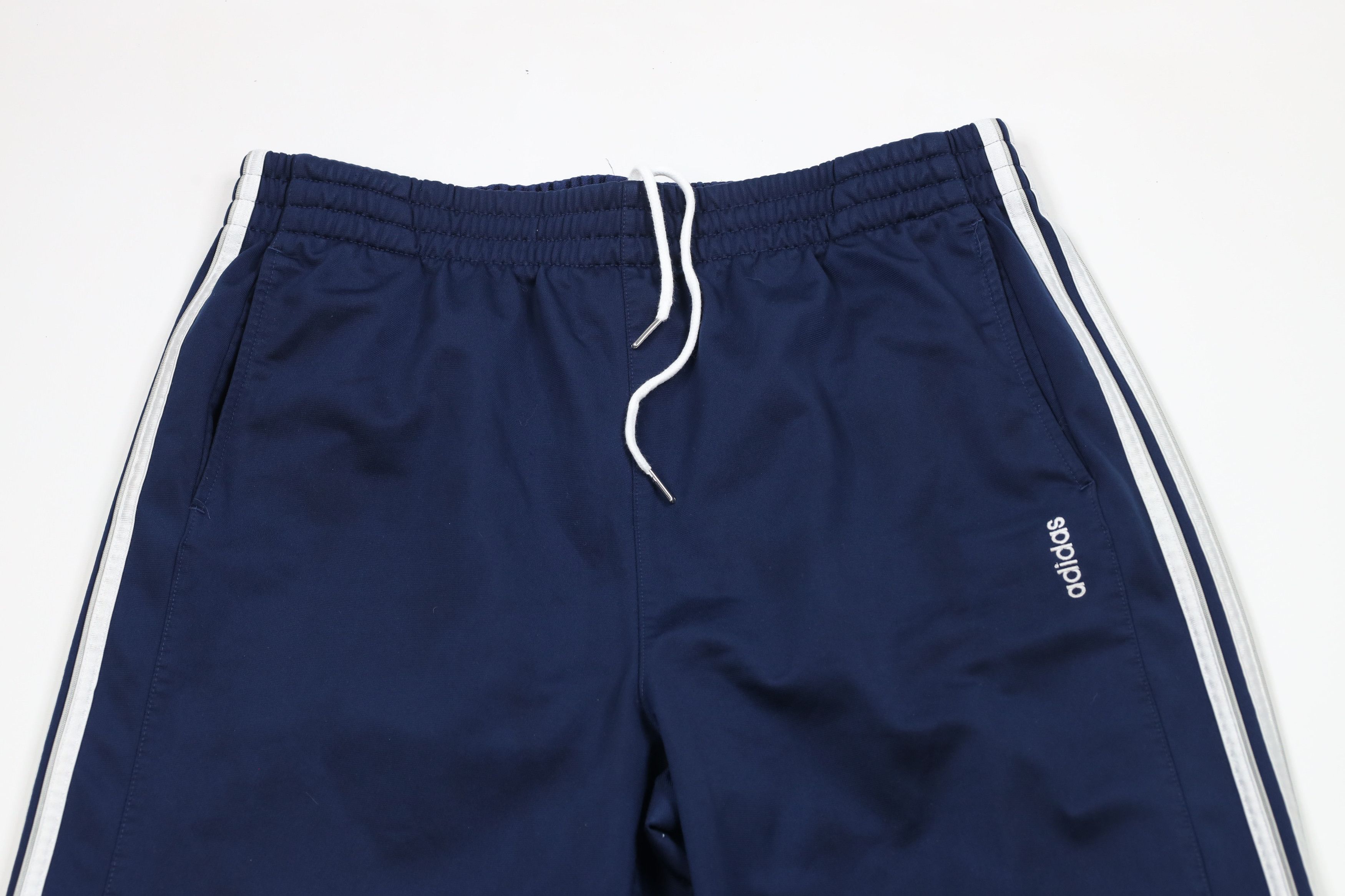 Adidas × Vintage Vintage Y2K 2005 Adidas Spell Striped Wide Leg Pants Blue Size US 38 / EU 54 - 2 Thumbnail