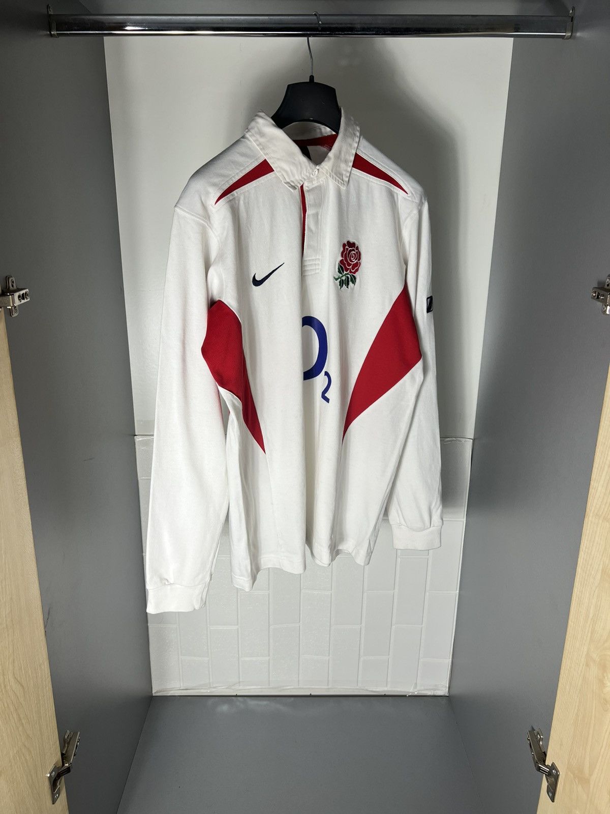 Nike × Vintage VERY RARE NIKE RETRO ENGLAND RUGBY JERSEY BLOKECORE Y2K 90s Size US L / EU 52-54 / 3 - 3 Thumbnail