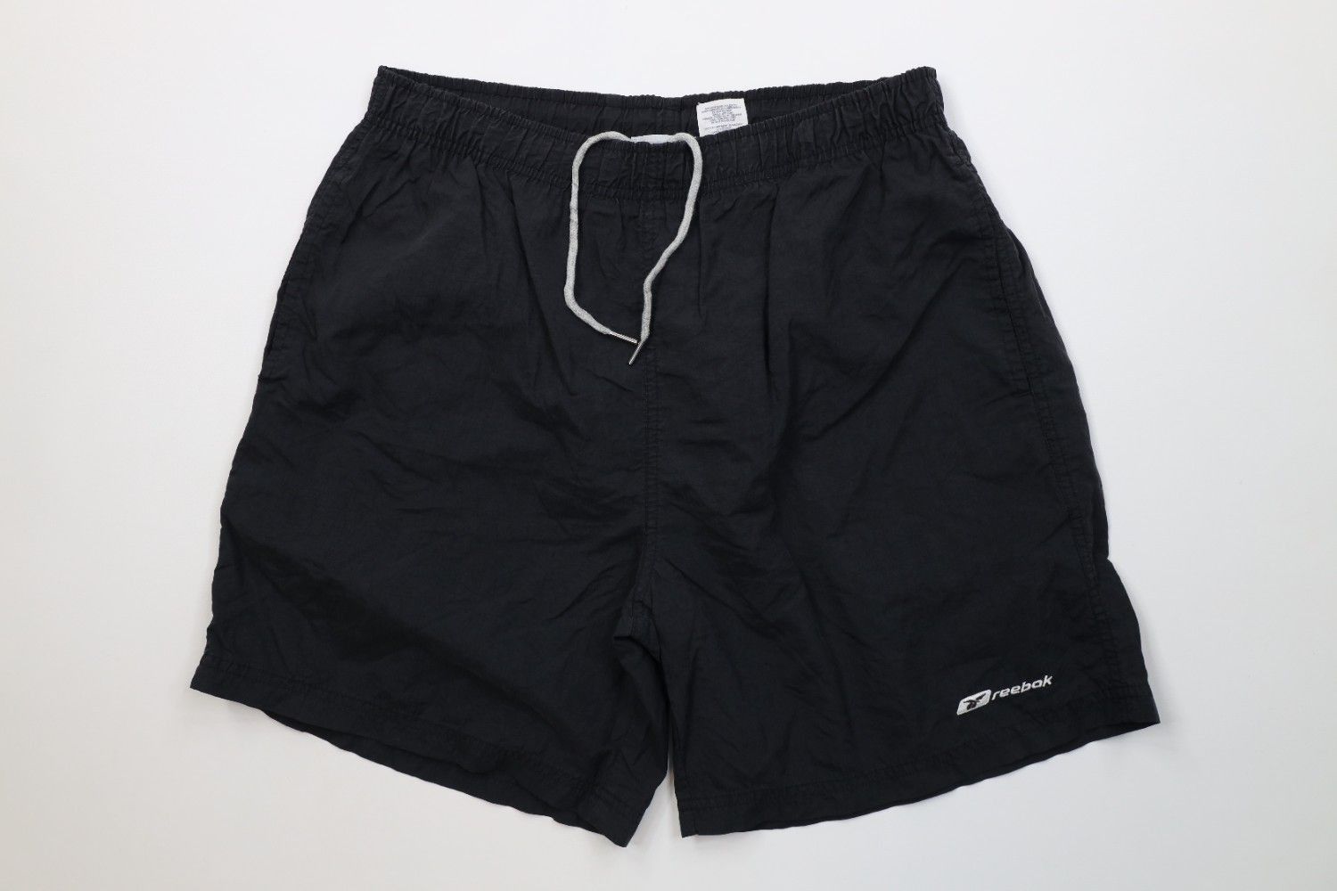 Reebok Vintage 90s Reebok Lined Running Jogging Soccer Shorts Black Size US 32 / EU 48 - 1 Thumbnail