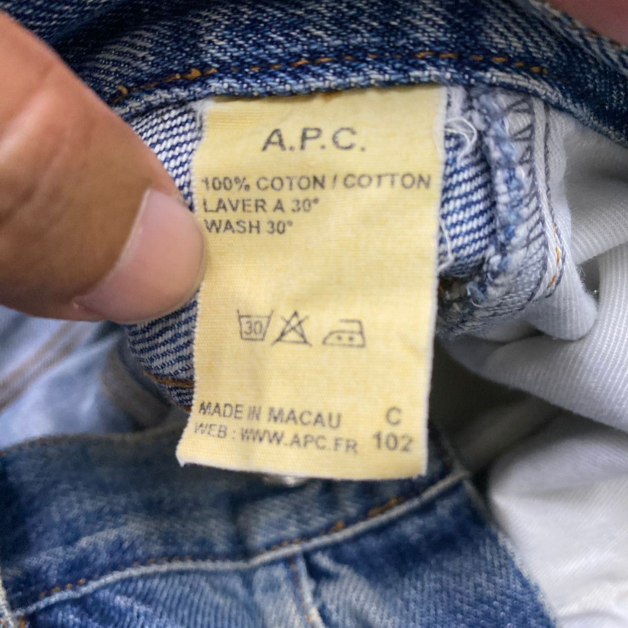 A.P.C. 💥Best Offer💥Vintage APC Selvegde Redline Distressed Denim Size US 31 - 17 Thumbnail