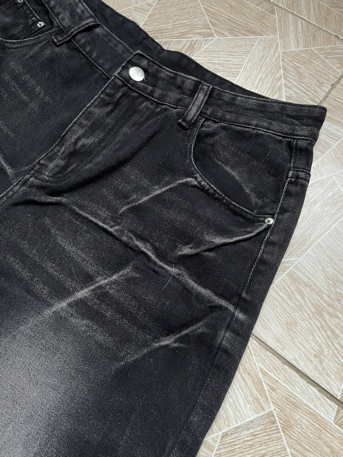 Designer × Vintage Avant Garde Y2K Distressed Vintage Washed 90s Custom Jeans Size US 34 / EU 50 - 4 Thumbnail
